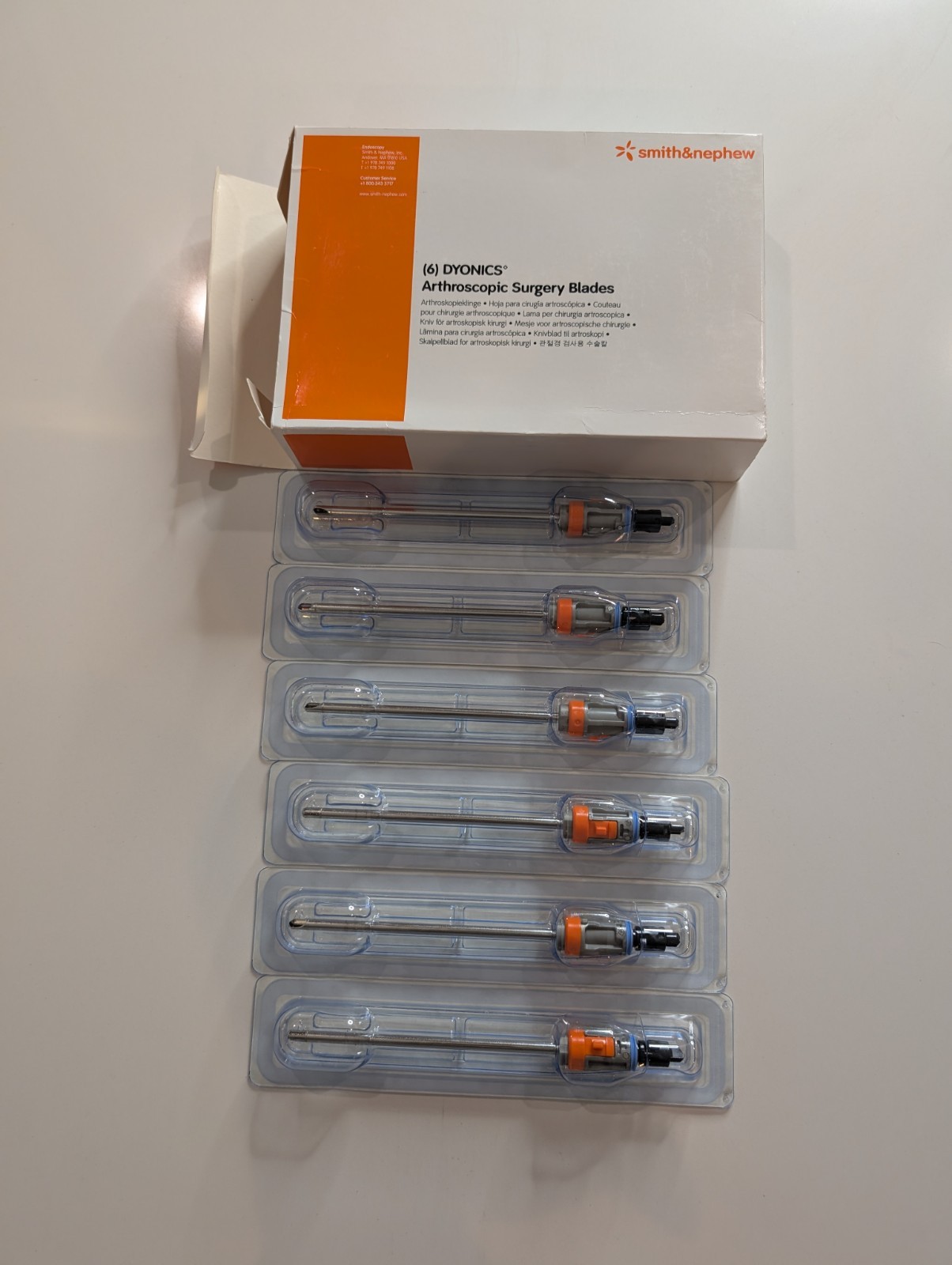 Lot Of 6 Smith & Nephew Dyonics Arthroscopic Surgery 5.5 Bonecutter Blades