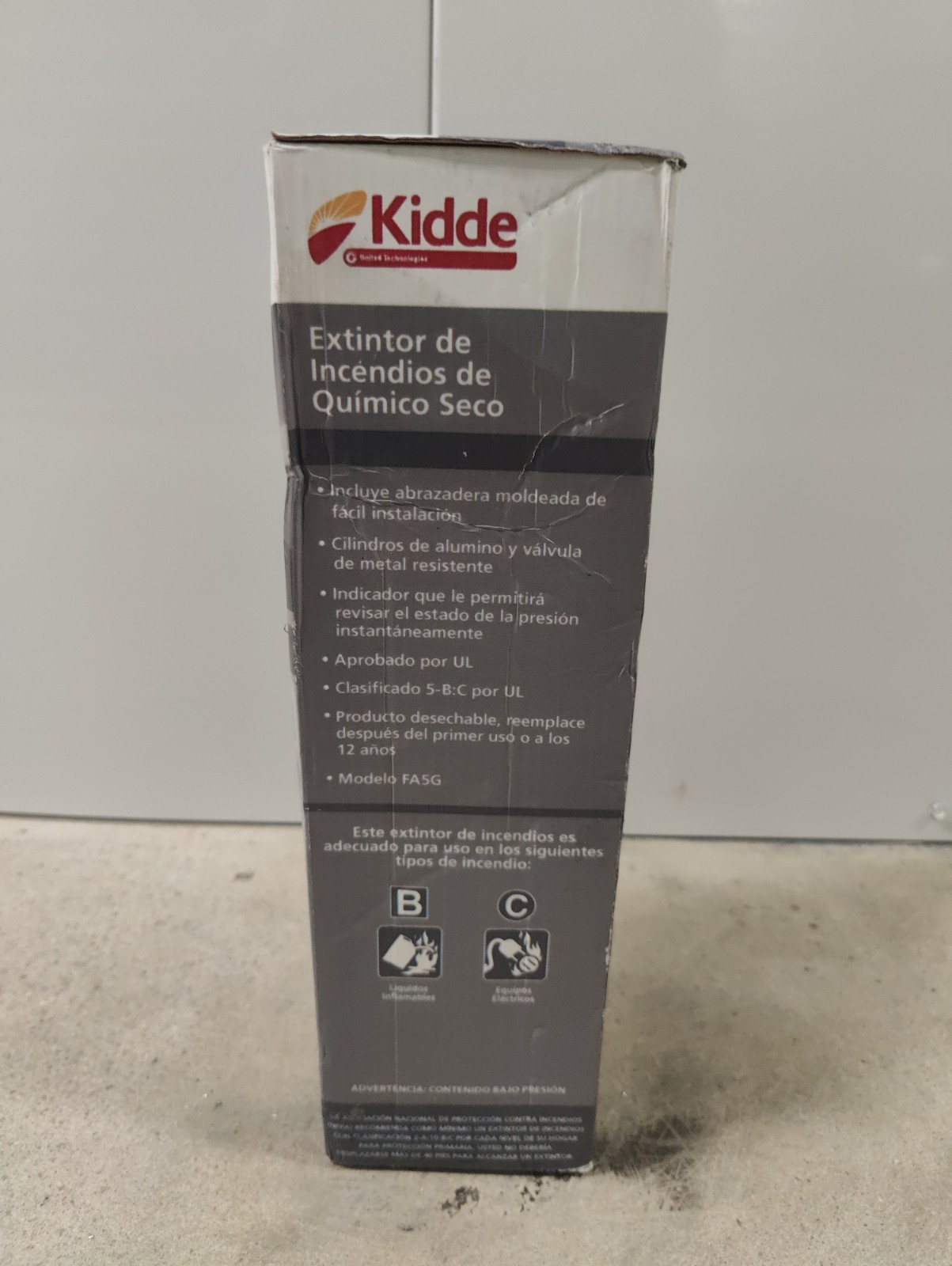 Kidde Regular Dry Chemical Fire Extinguisher, Strap Bracket Included – (3.2 Lbs)