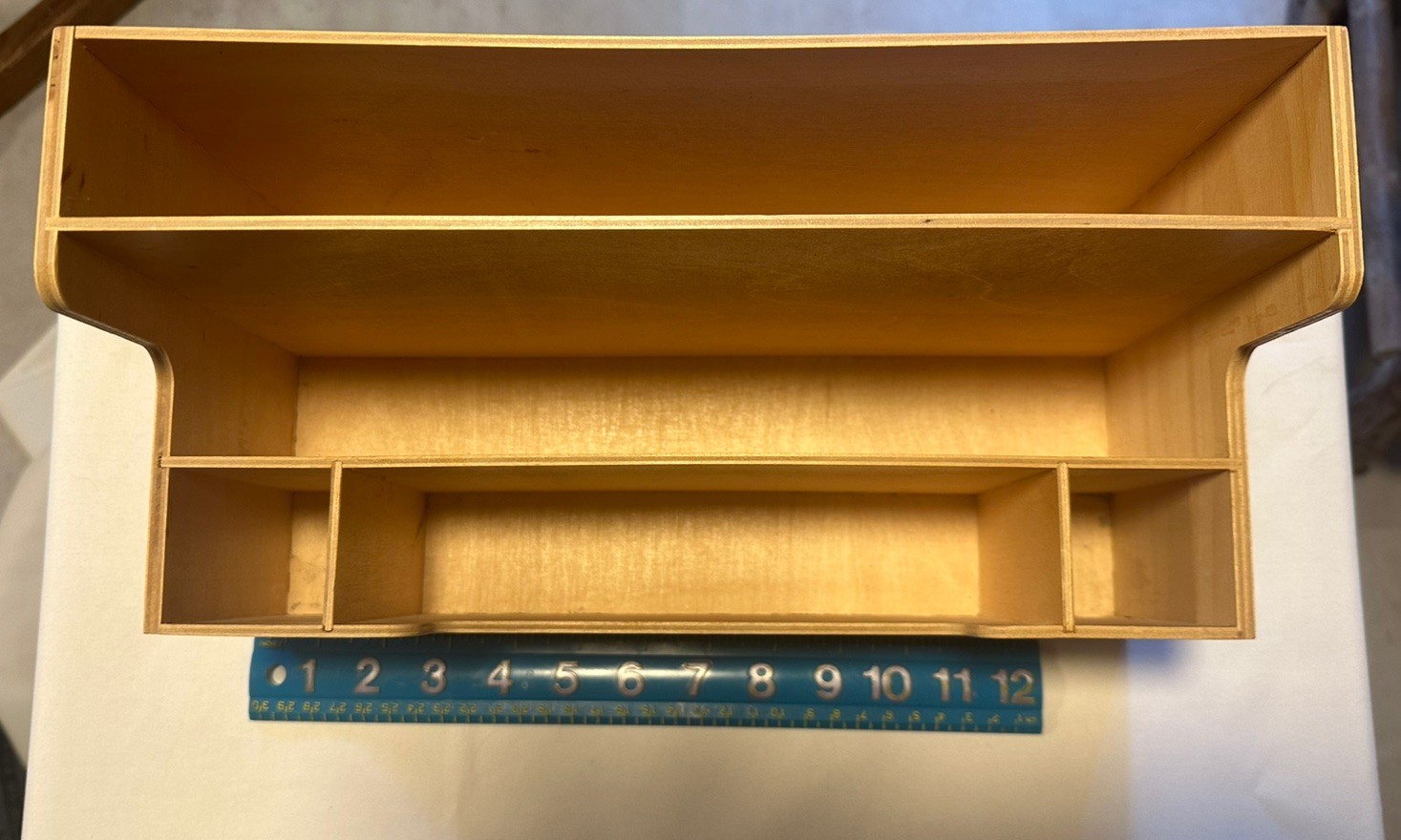 Vintage IKEA 1999 Birch Plywood Desk Organizer Storage 400.373.32 Poland
