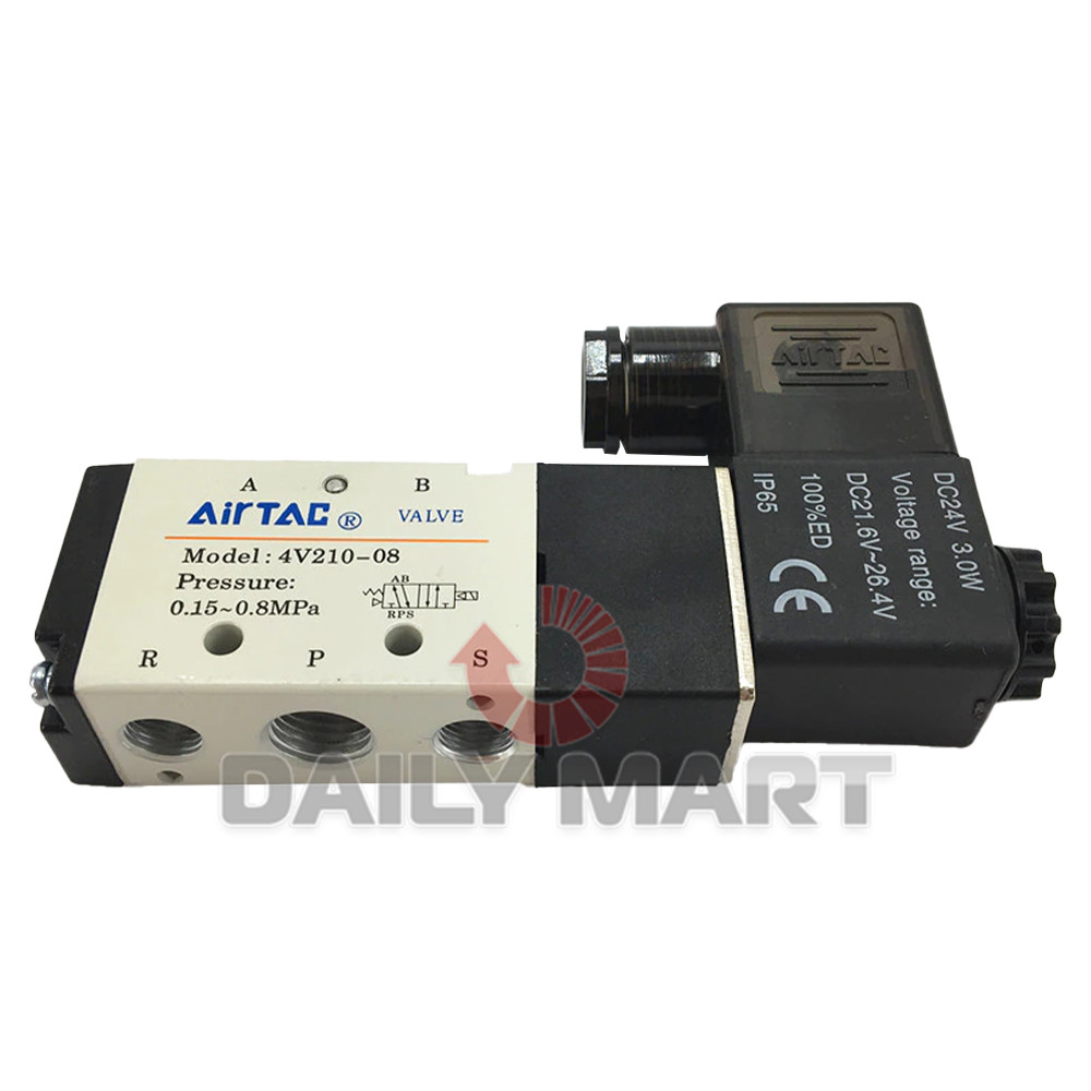 New In Box AIRTAC 4V210-08 Solenoid Valve AC 110V
