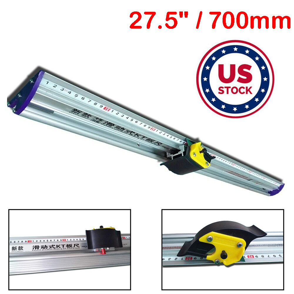 27.5″ Sliding KT Board Trimmer Cutting Ruler, Photo PVC PET Protective Cutter US