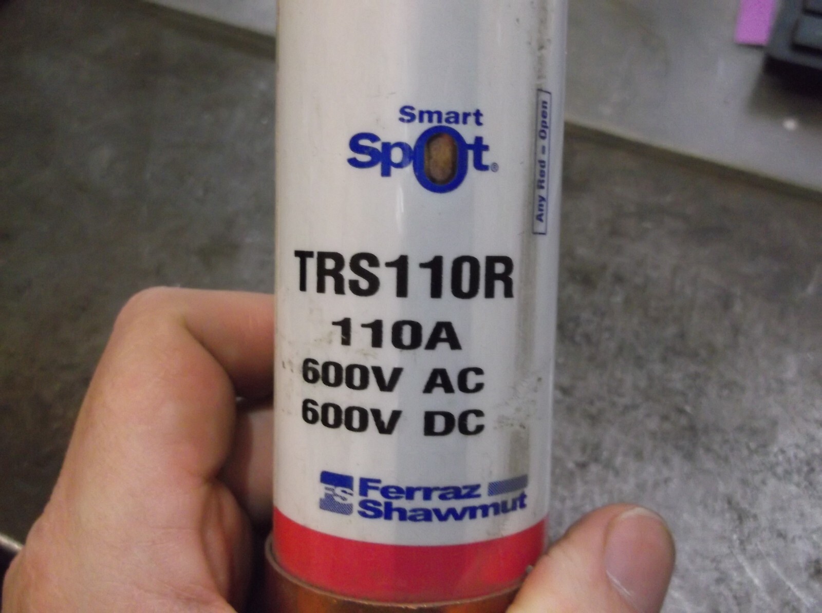 FERRAZ SHAWMUT TRS110R TRI-ONIC SMART SPOT FUSE 110A 600 VAC (161-4)