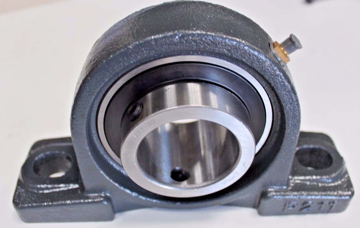 Premium UCP211-32 Pillow Block 2″ Bore w/Reinforced Cast Iron Housing SOLID BASE