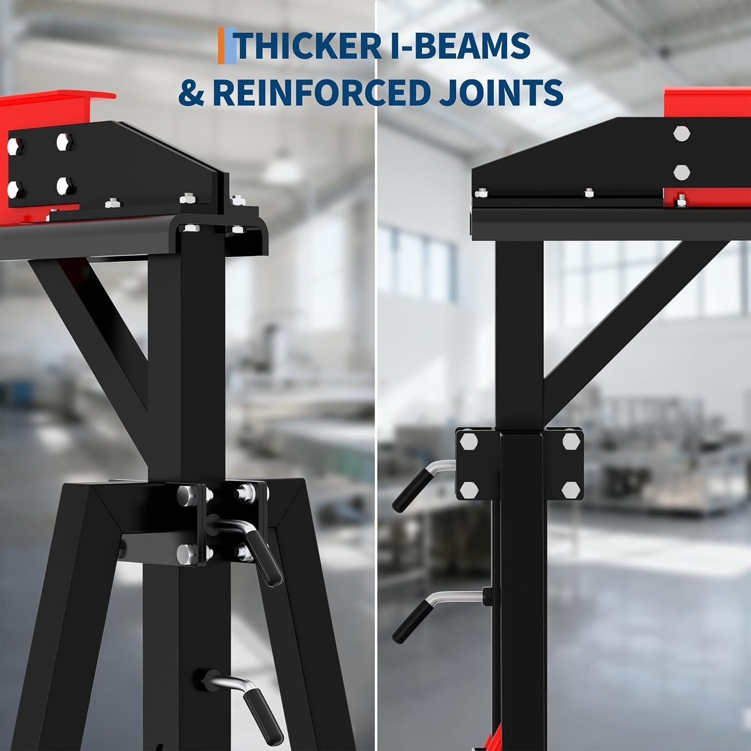 Heavy Duty Gantry Crane, 2 Ton 4400 LBS Steel I-Beam Hoist 97″-141″ Adjustable P
