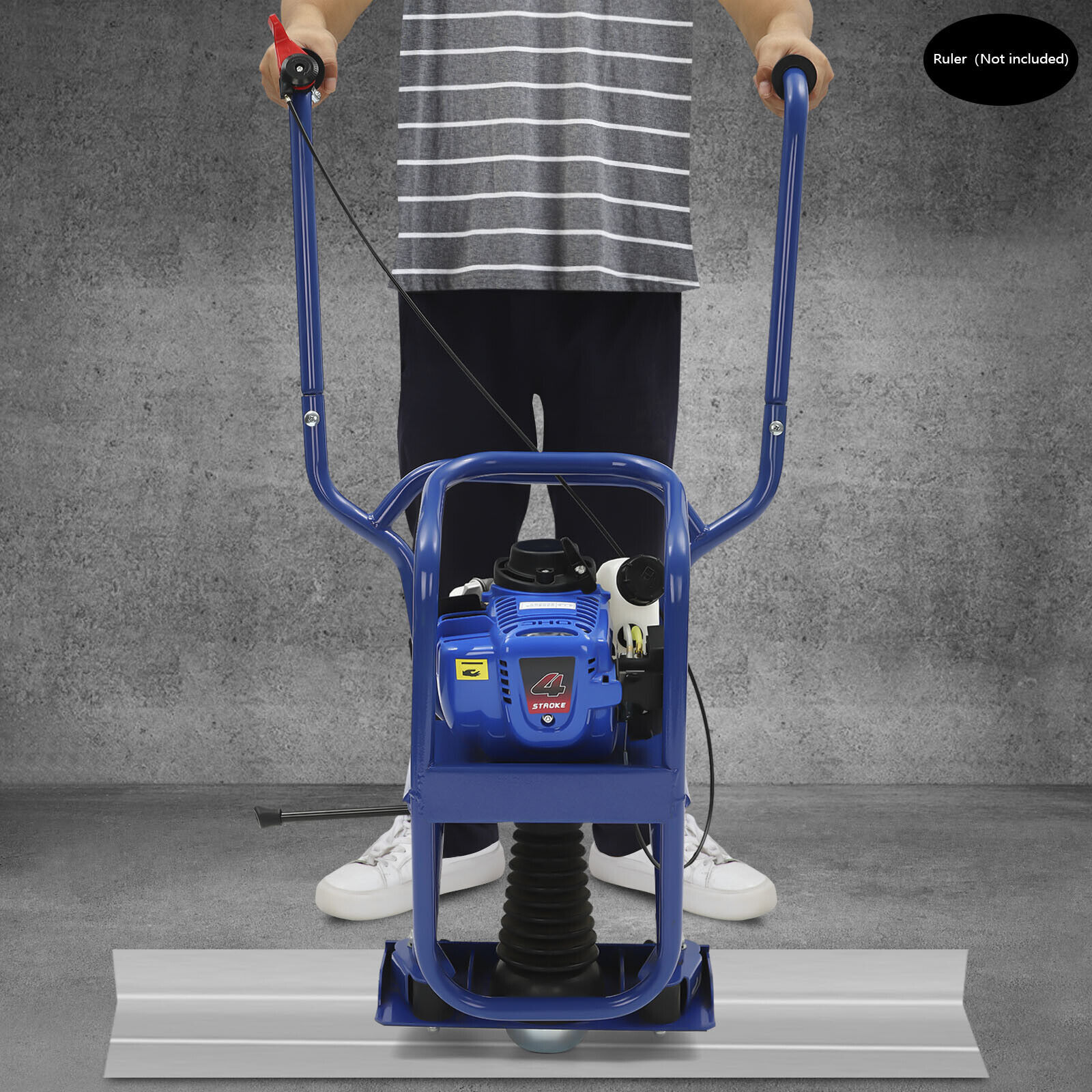 Floor Standing 3.2-16ft Screed Concrete Float 37.7cc Gas Vibrating Tool Us Ship