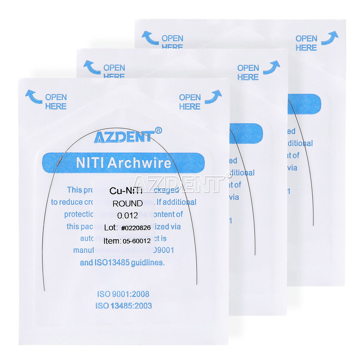 Dental Ortho Super Elastic Cu-Ni-Ti Arch Wires W/Stops Round/Rectangular Damon