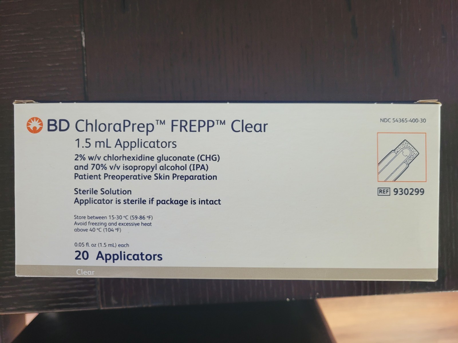 BD 930299 ChloraPrep FREPP CLEAR – 1.5mL APPLICATORS -Case of 24- Exp 08/2027