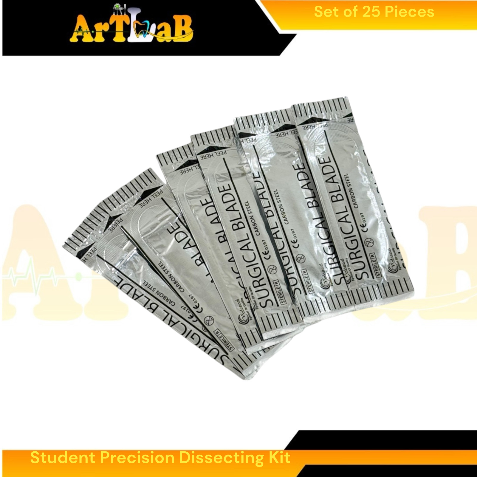 25pcs Dissecting Kit for Laboratory Dissections, Student Kit, with Essentials