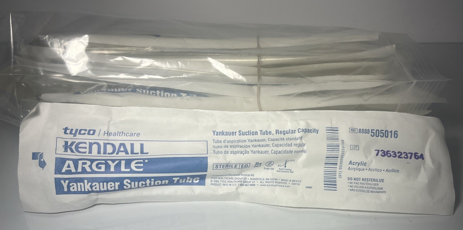 Argyle Yankauer Suction Tube Non-Vented – Lot of 13