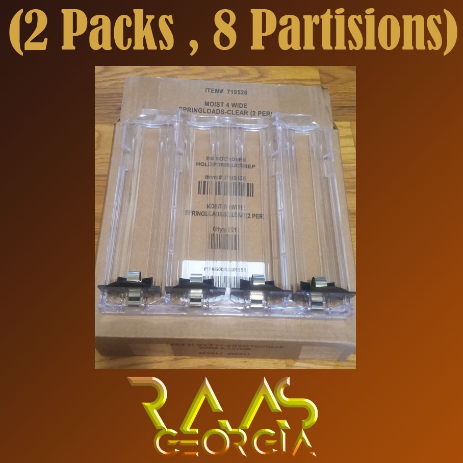 2 Pcs Moist 4 Wide Springloads-Clear Retail Rack Fixture, Model 719526
