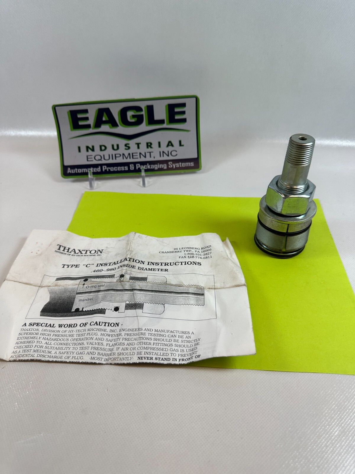 Thaxton Hy-Tech Machine 1-1/2″ Pipe Socket Weld Plug #1-1/2SWC NEW