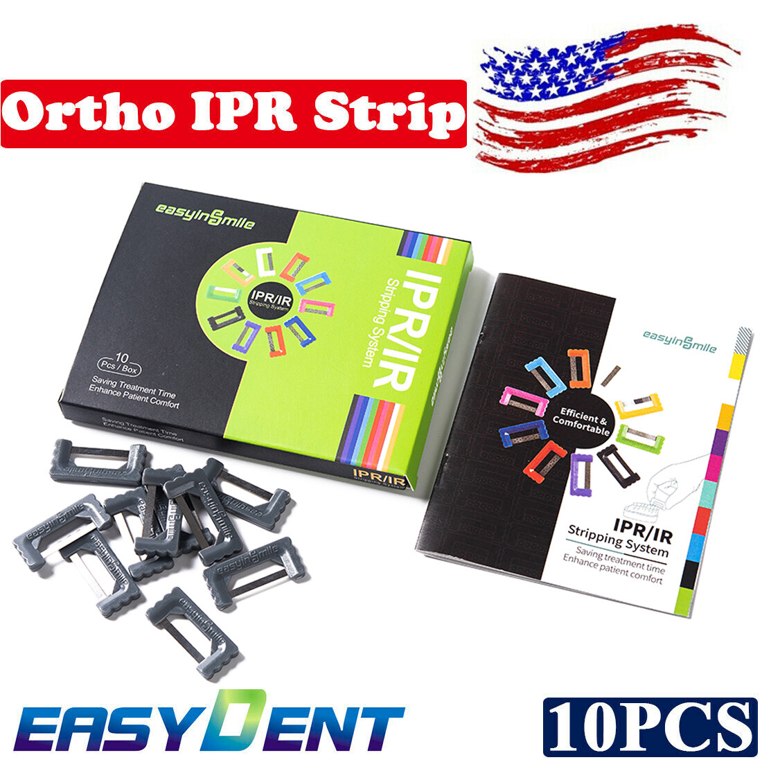 10pc/pack Dental Orthodontic Reduction Strips Interproximal Enamel Kit Automatic