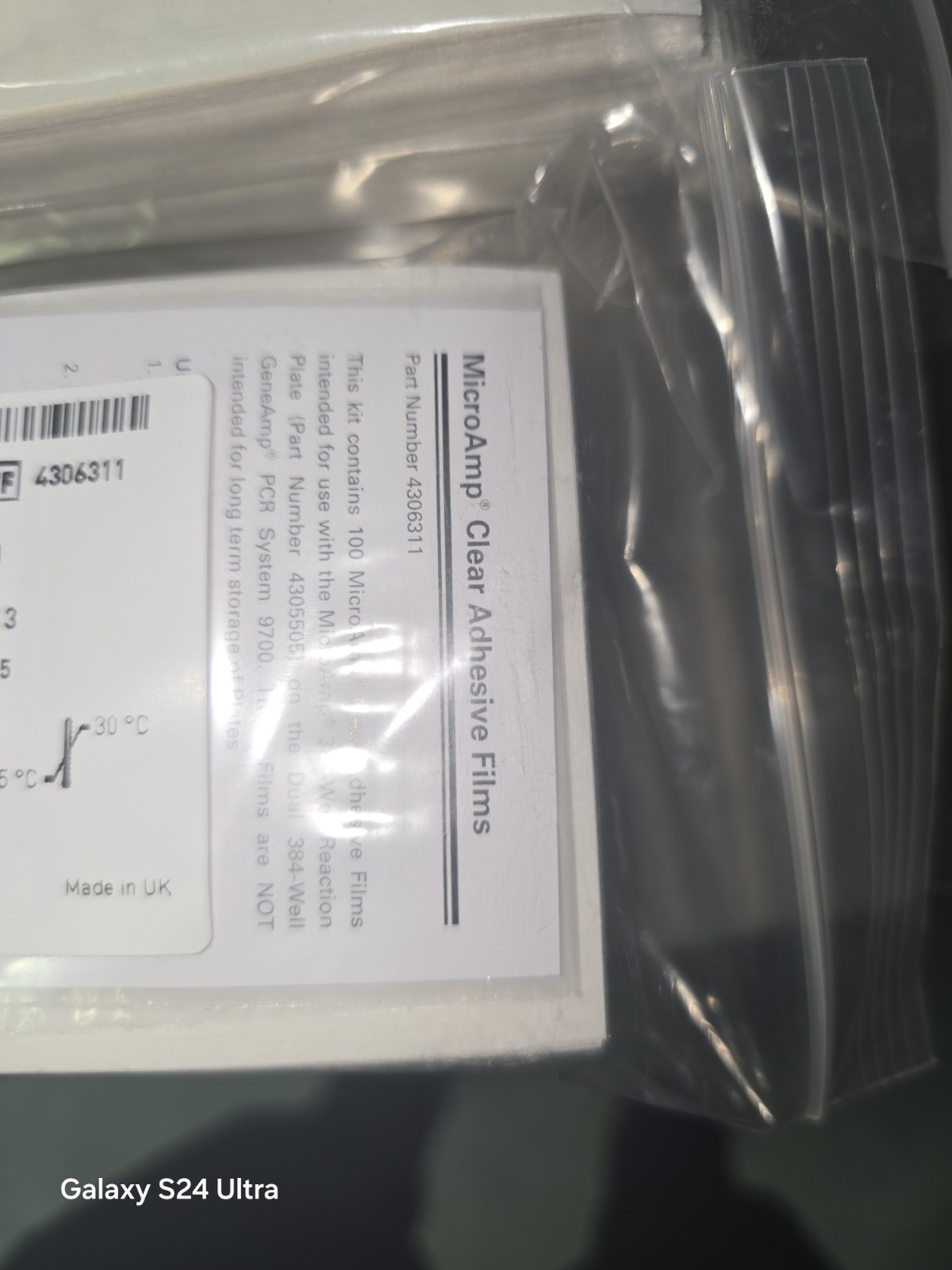 Lot of 3 Applied Biosystems MicroAmp Clear Adhesive Films – 100 Films Each – PCR