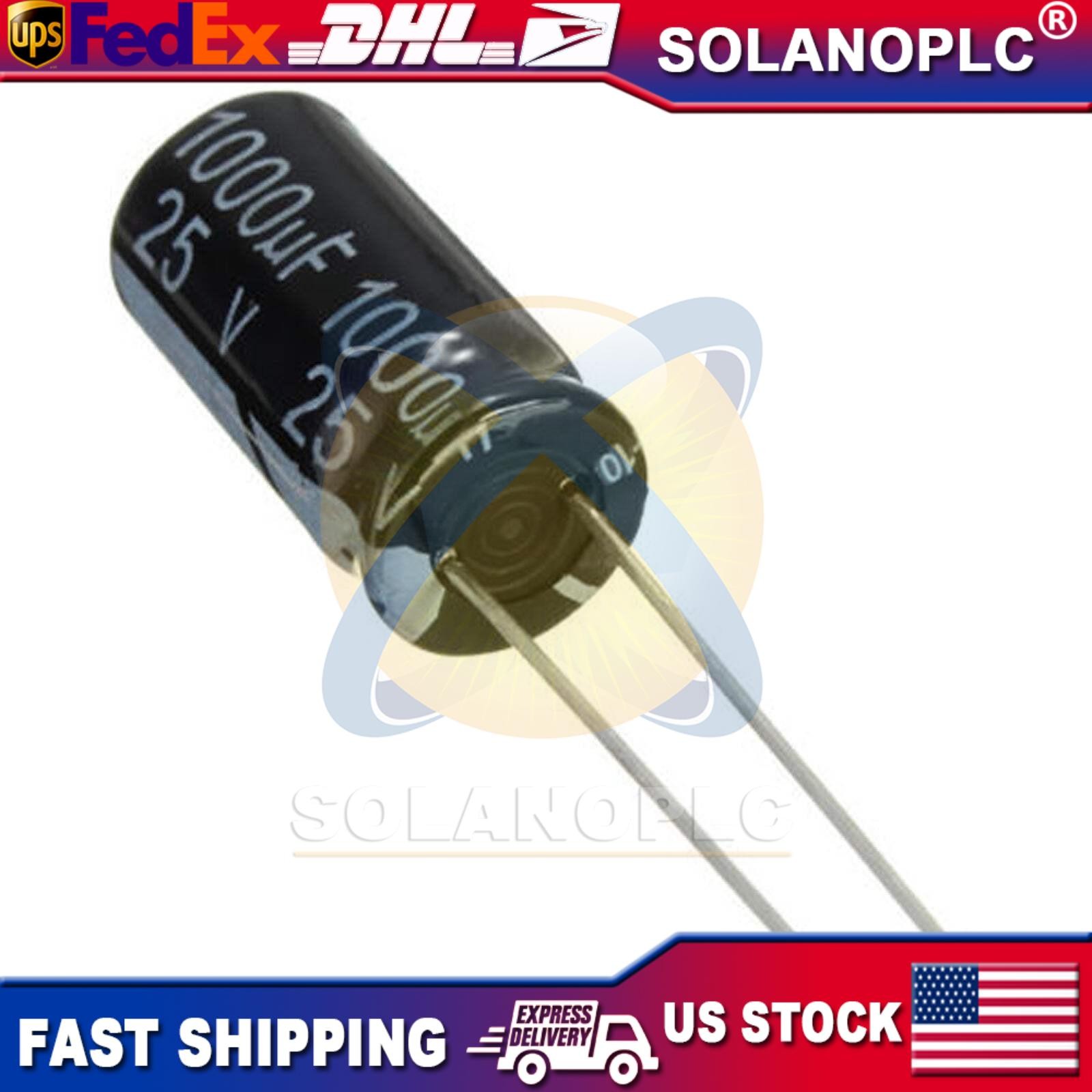 5pcs 1000uF 25V Electrolytic Capacitors Lot CD110 NEW
