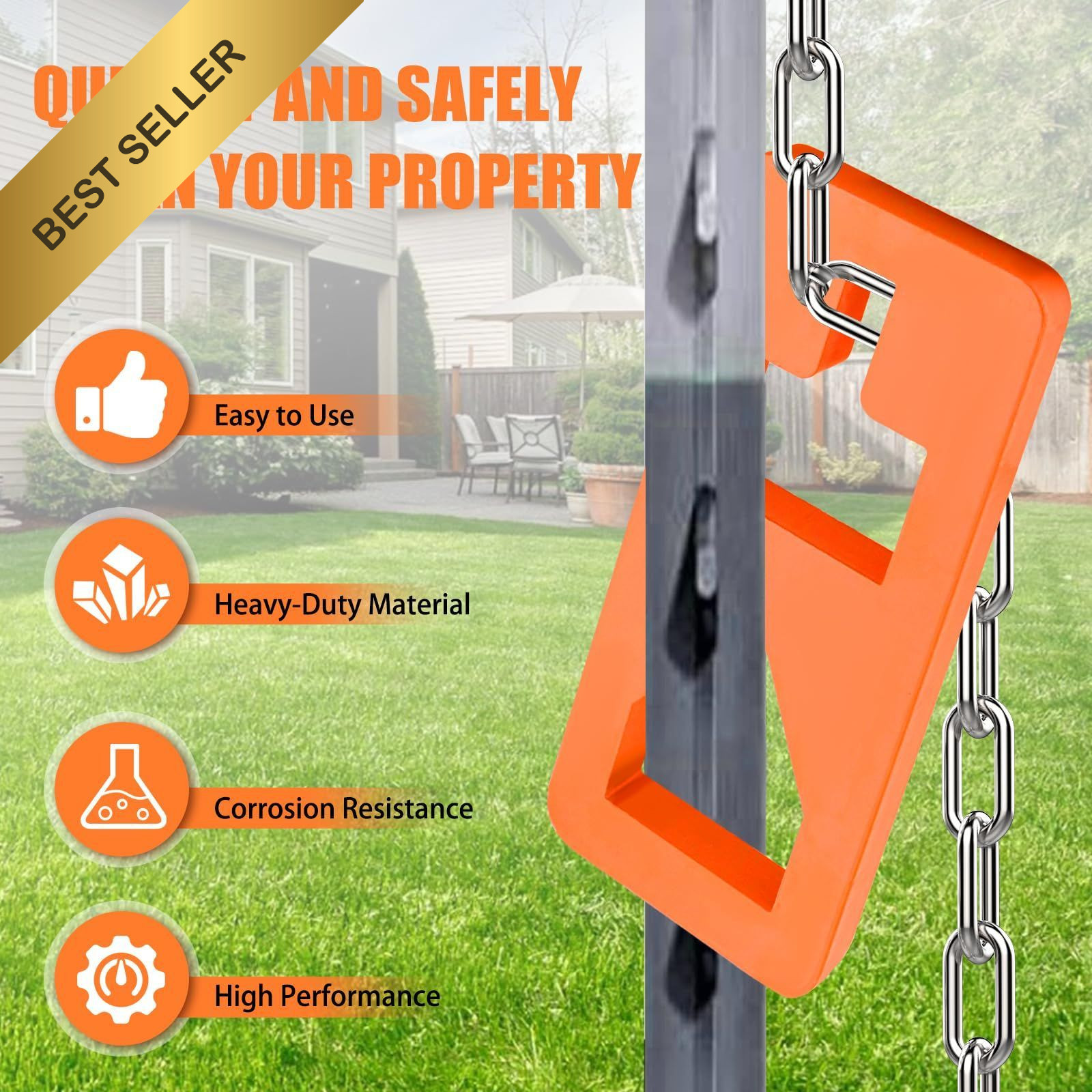 Heavy Duty T Post Puller Fence Remover Tool Carbon Steel Farm Tractor Equipment