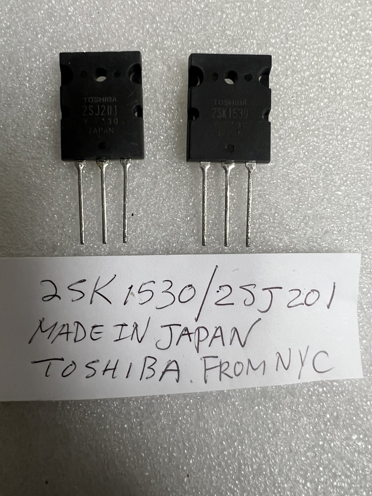 Pair (2) Original TOSHIBA TO-3PL 2SJ201-Y/2SK1530-Y 2SJ201/2SK1530 USA Seller!!