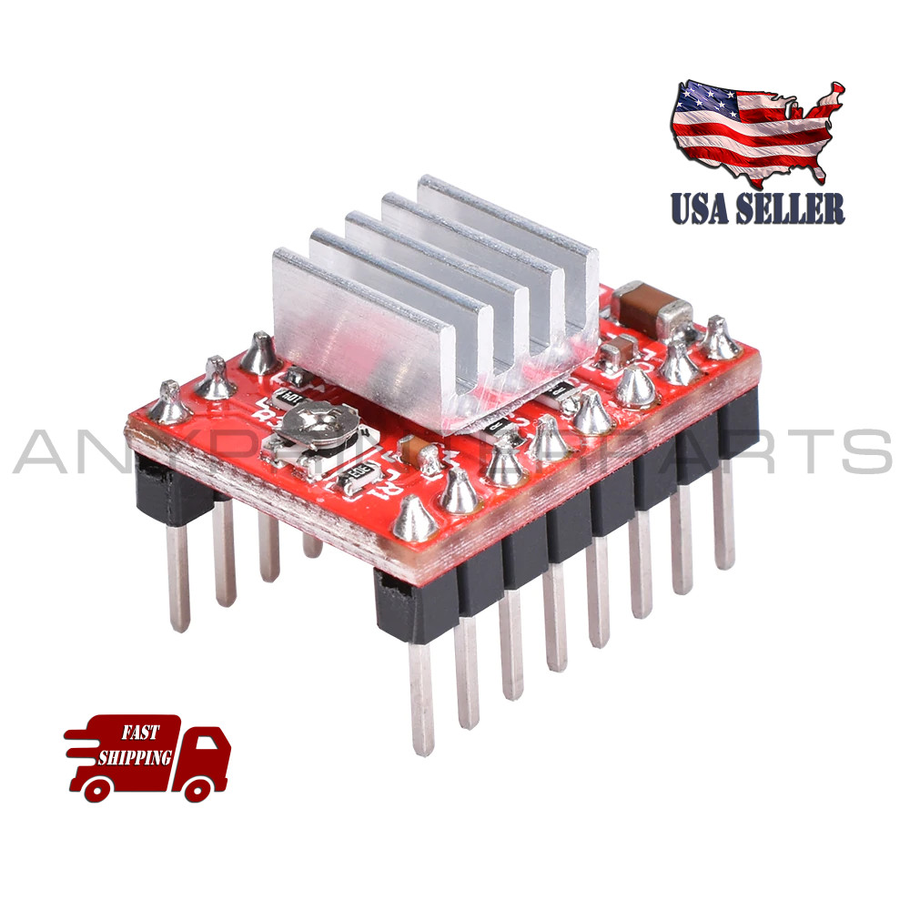 New Stepper Motor Driver Module with Heat Sink for 3D Printer RepRap A4988 Red