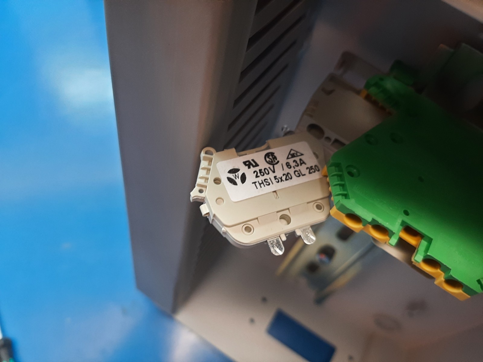 Industrial DIN-Rail Enclosure w/ Pre-wired Power Inlet, Connector Block & Fuse