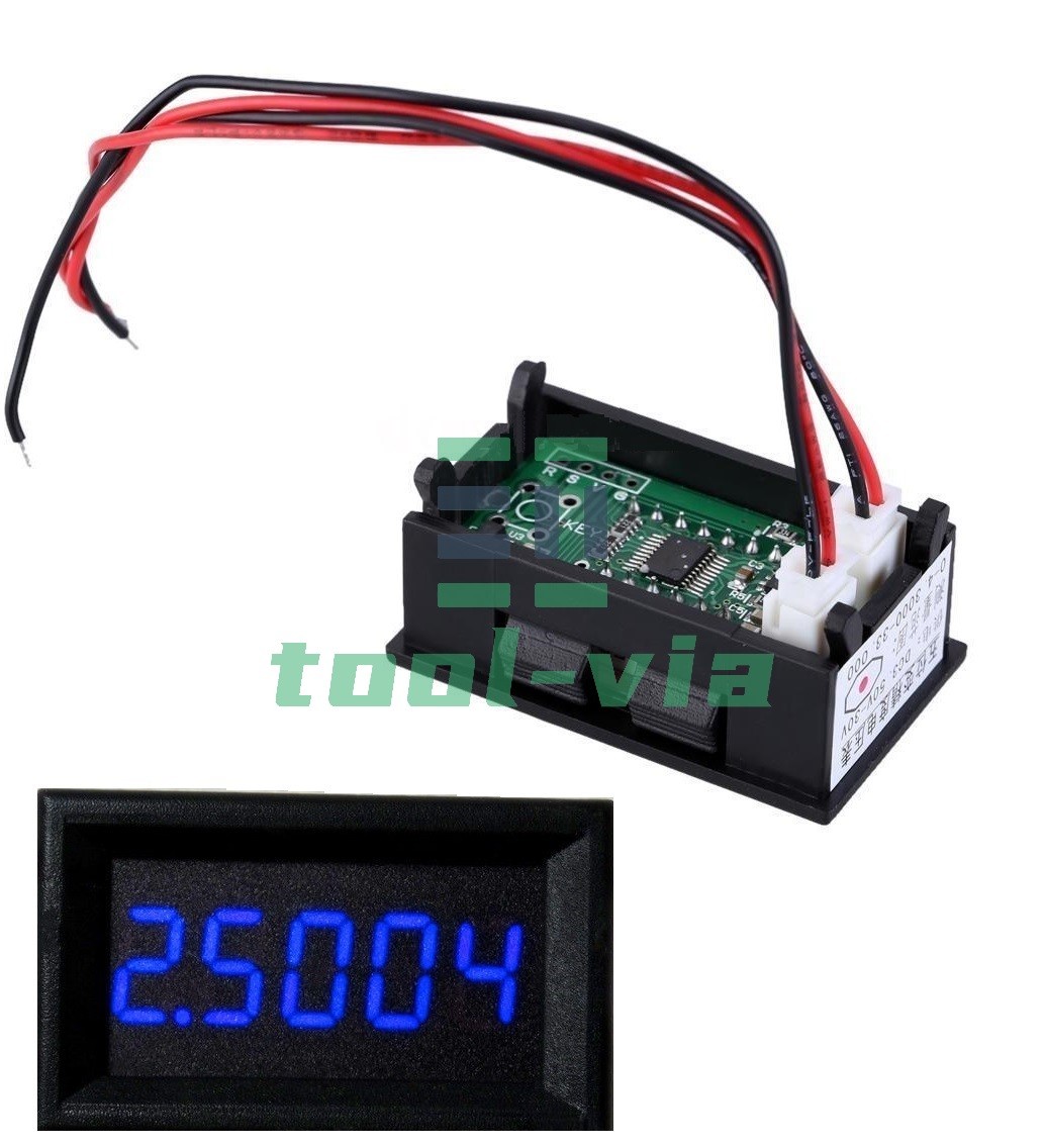 Blue LED 5 Digit DC 0-4.3000-33.000V Digital Voltmeter Voltage Meter Car Panel M