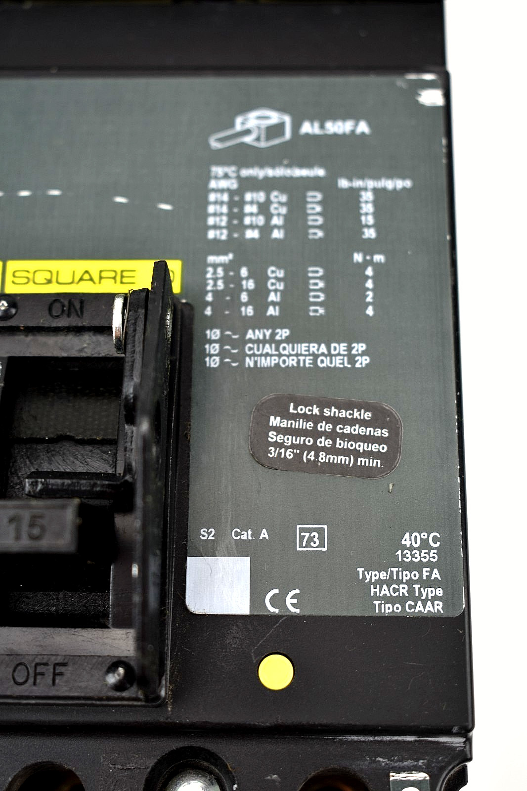 NEW Square D FA36015 3-Pole 600v 15A I-Line Circuit Breaker – NEW SURPLUS