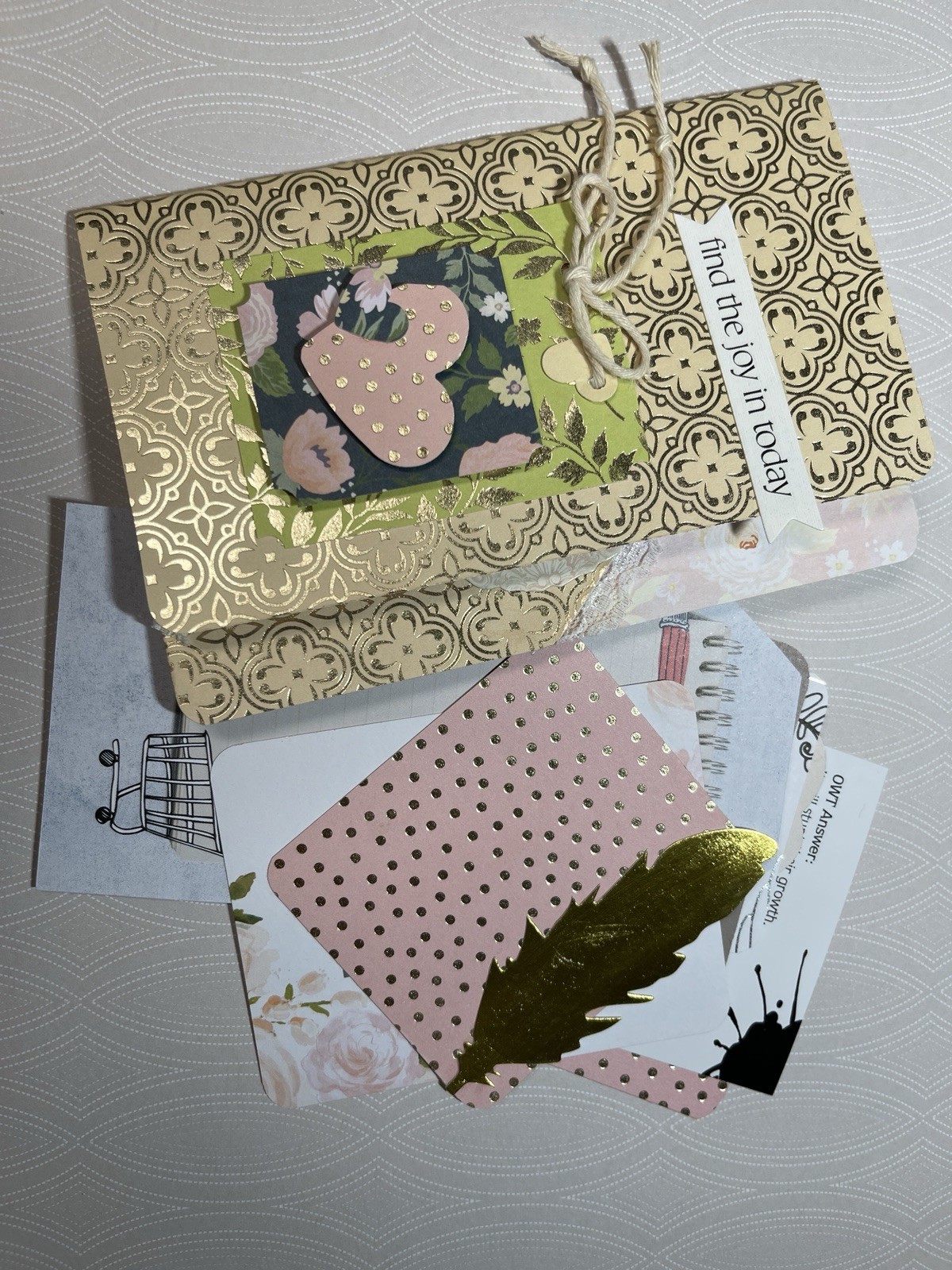 Handmade Junk Journal Folio Joy Themed