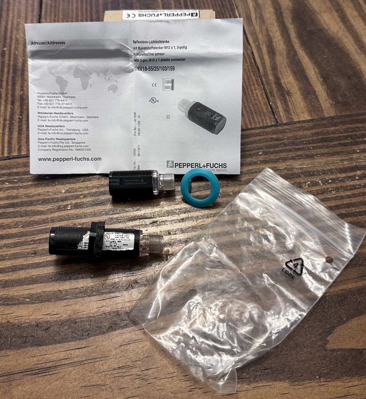 New PEPPERL+FUCHS Retroreflective Sensor GLV18-55/25/103/159 Part #193026