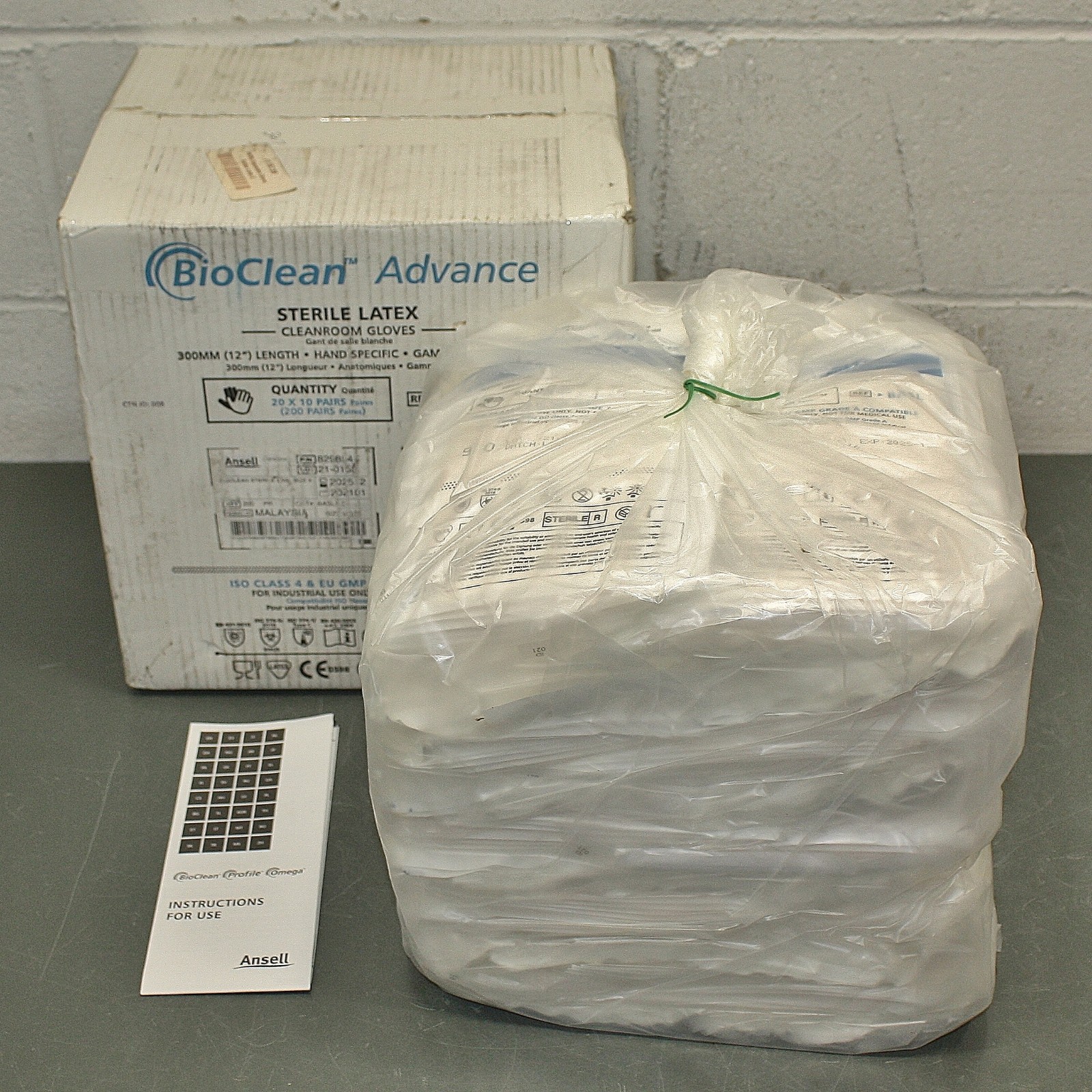 EXPIRED 12/2025 – (200) Bioclean 12″ Disposable Gloves BASL, Size L / 9, ISO 4