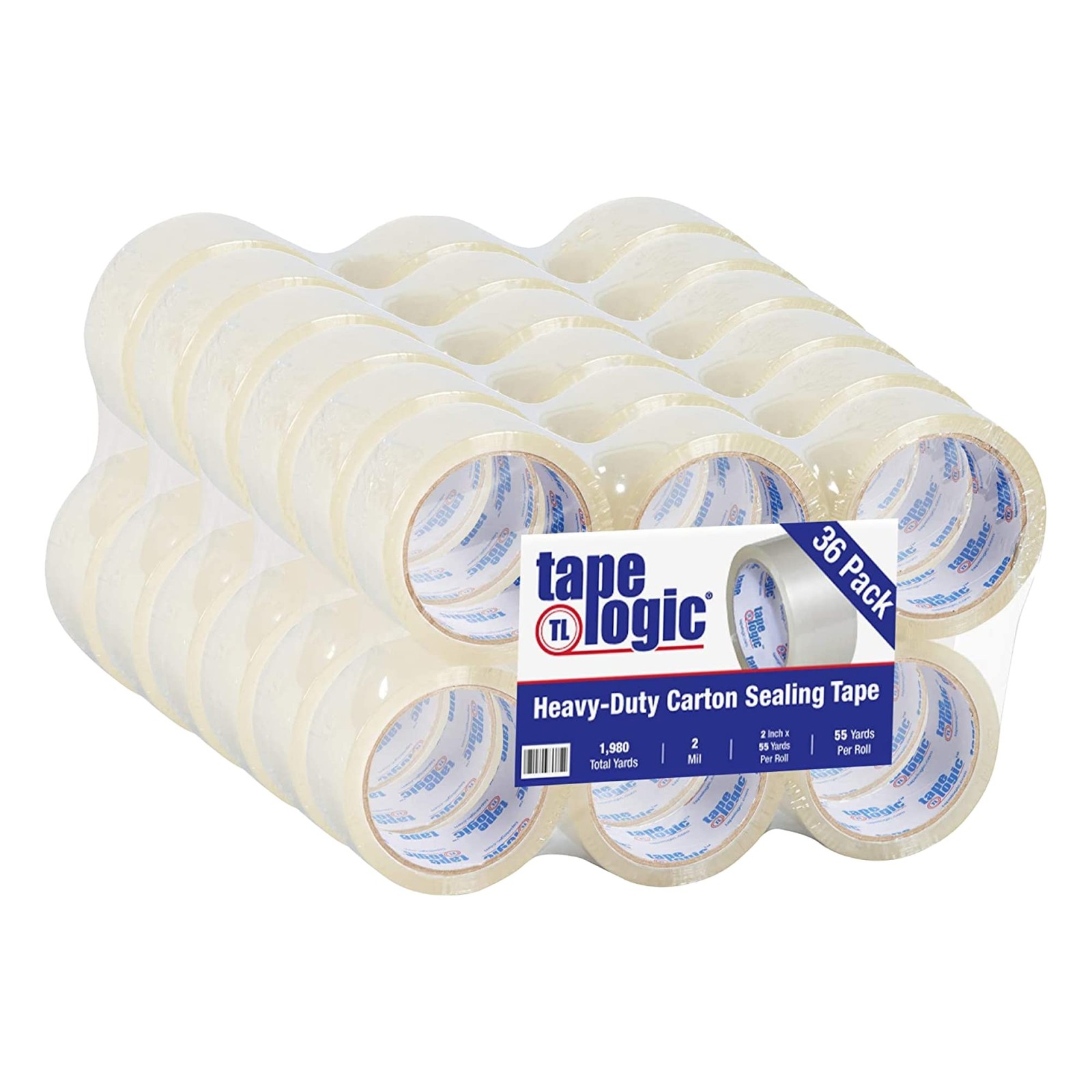 2″ x 55 yds Acrylic Packing Tape 2.0 Mil, Clear (36-Pack) Heavy Duty Packing …