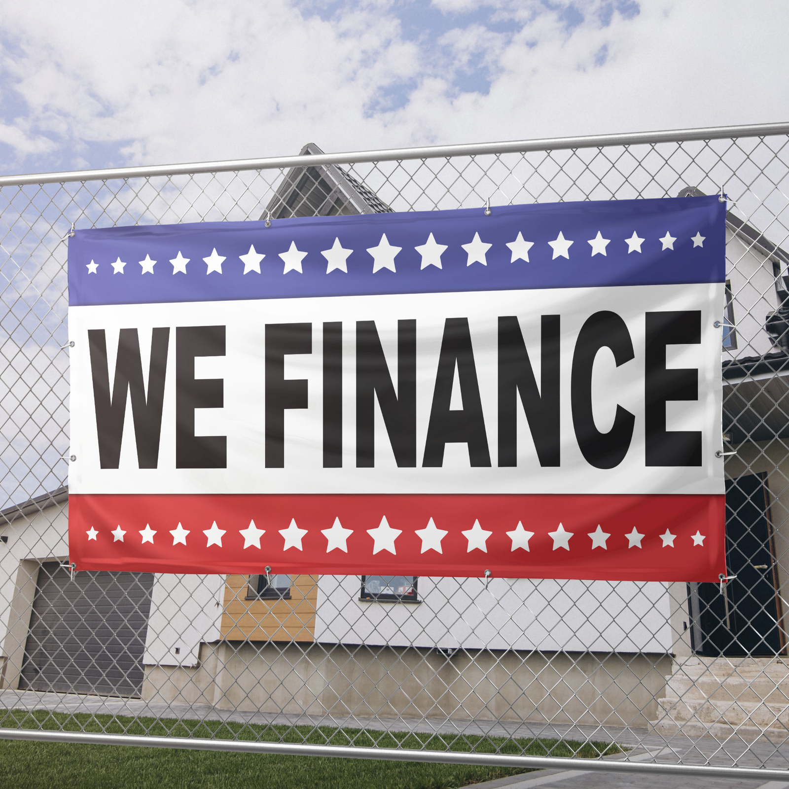 We Finance Banner 13 oz Heavy Duty Vinyl Easy Payments Sign No Credit Needed
