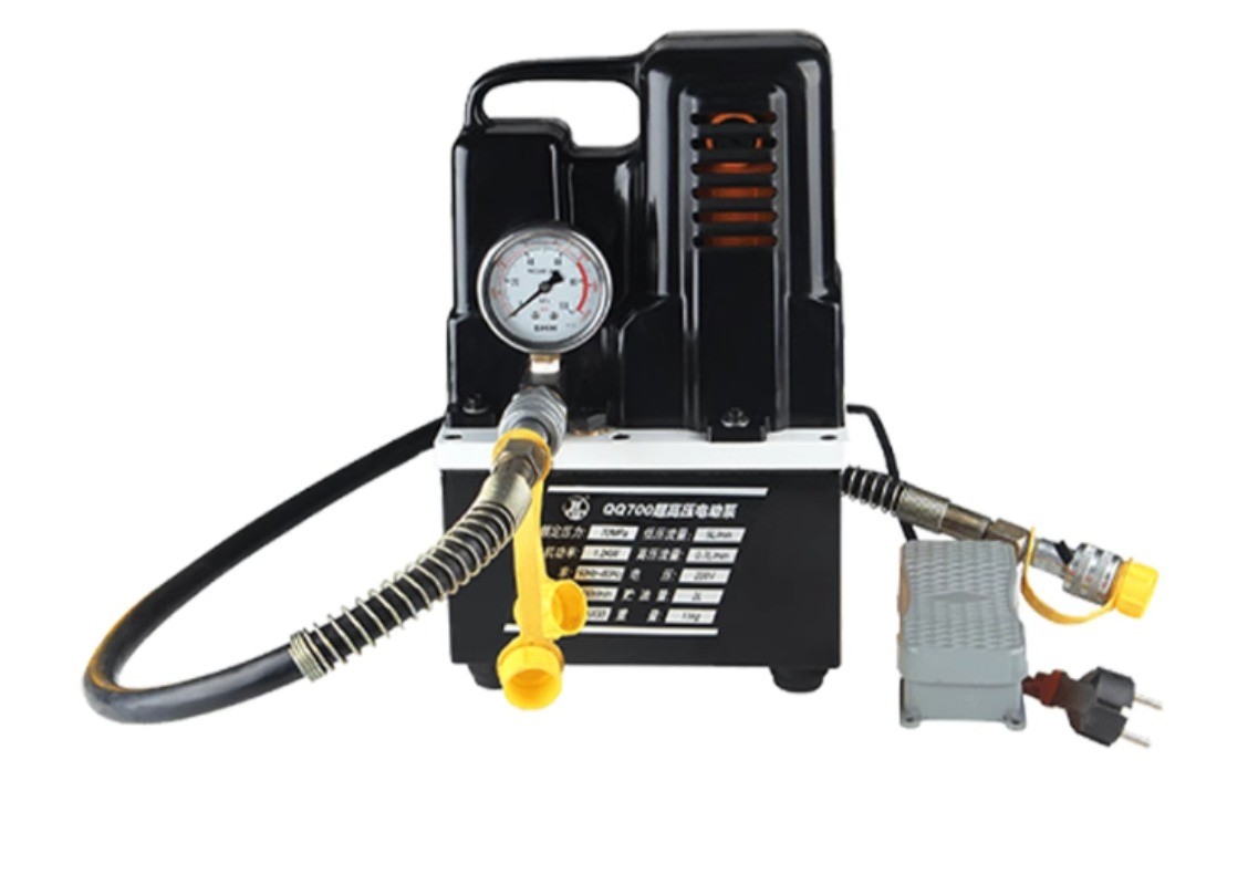 Hydraulic Electric Pump Ultra-High Pressure Oil Pump QQ-700 1.2KW Manual Switch