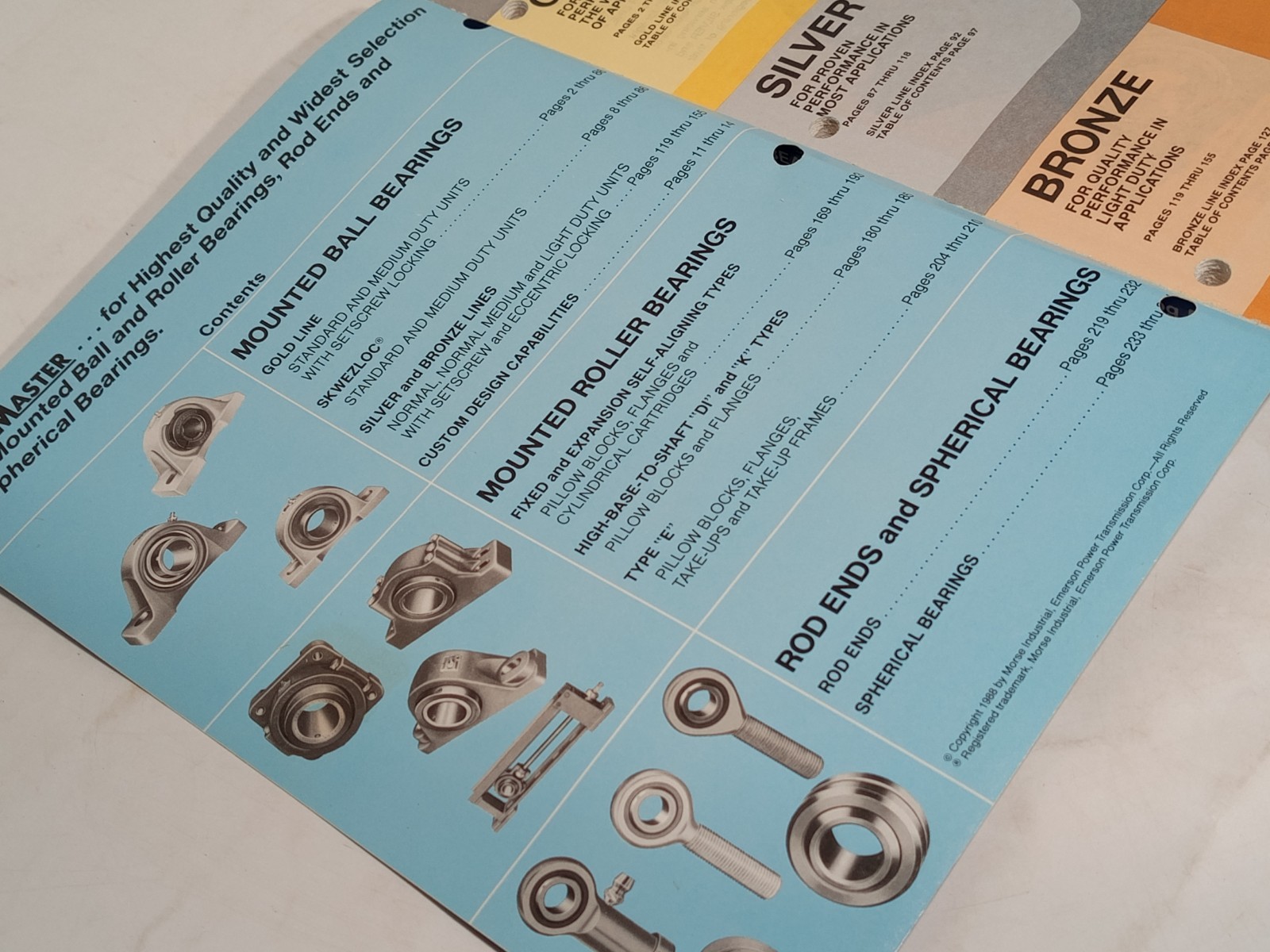 Sealmaster BP-88 Bearing Products Catalog 1988 Emerson as shown