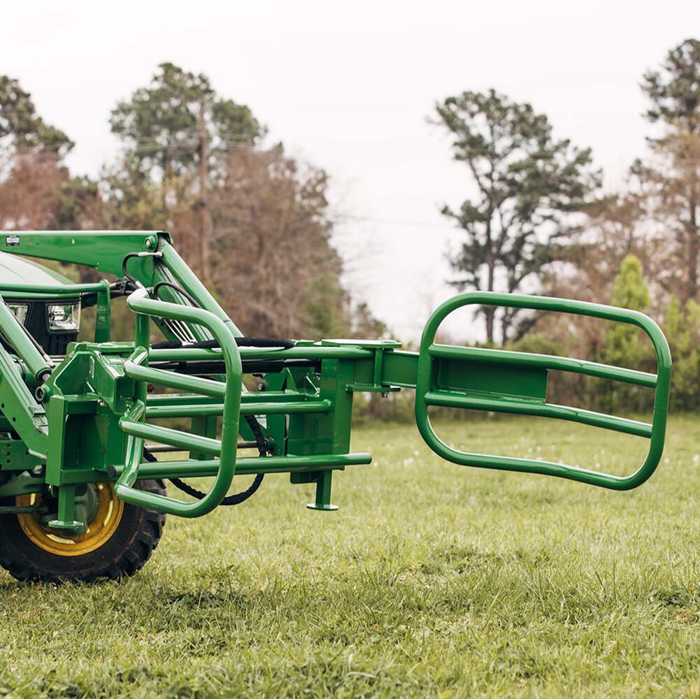 Titan Attachments Round Hay Bale Gripper Fits John Deere Hook and Pin Tractors