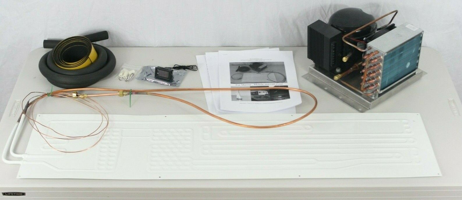12/24v Conversion icebox to fridge with 39×10″ plate *No gas No Wiring* R134A