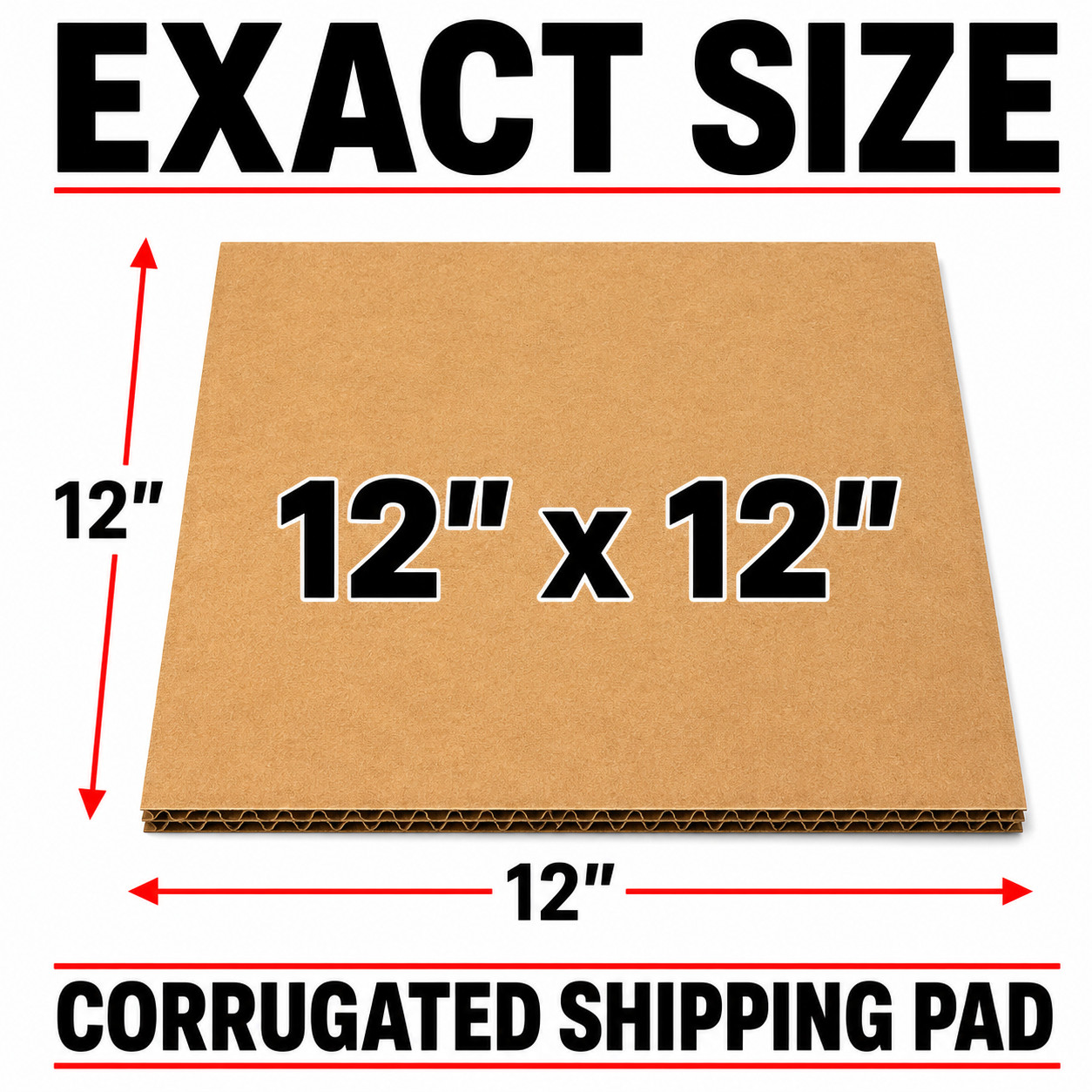 12×12 Corrugated Cardboard Pads 32 ECT Shipping Inserts Filler Sheets