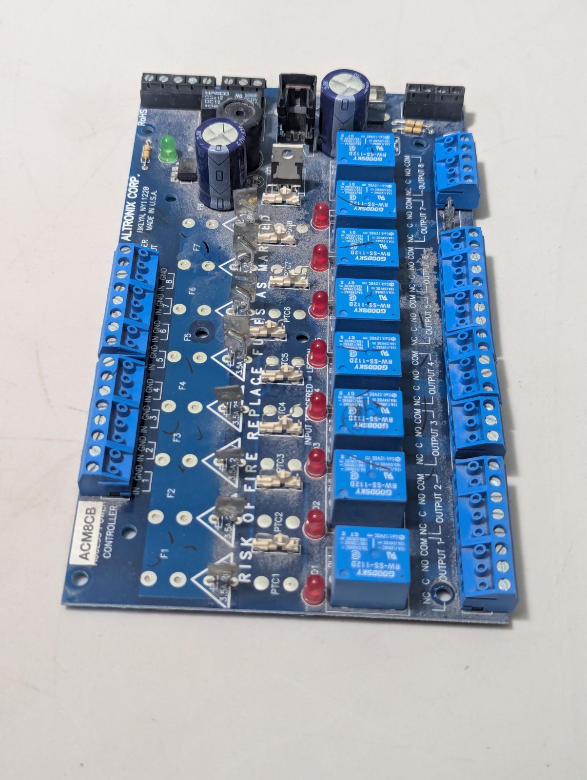 Altronix ACM8CB Access Control Power Supply Controller Board W/ 8 PTC Outputs