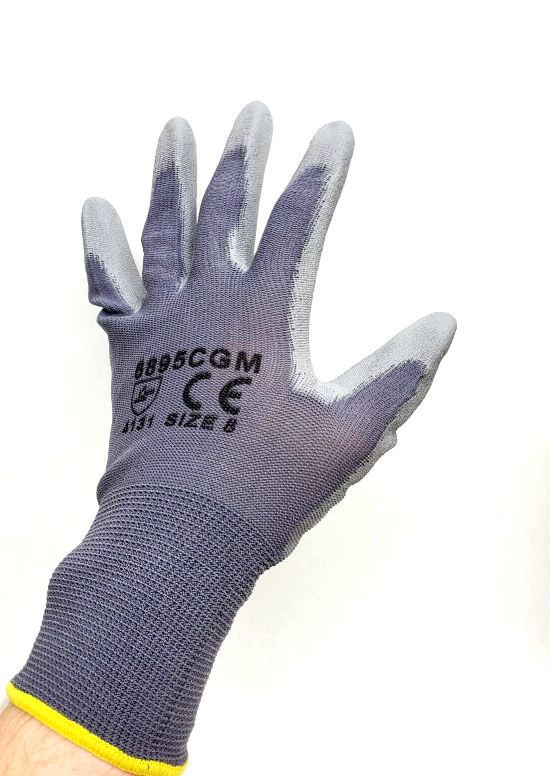12 Pairs! Cordova #6895 MEDIUM Nylon Palm Polyurethane Coated Gloves Dozen (HR)