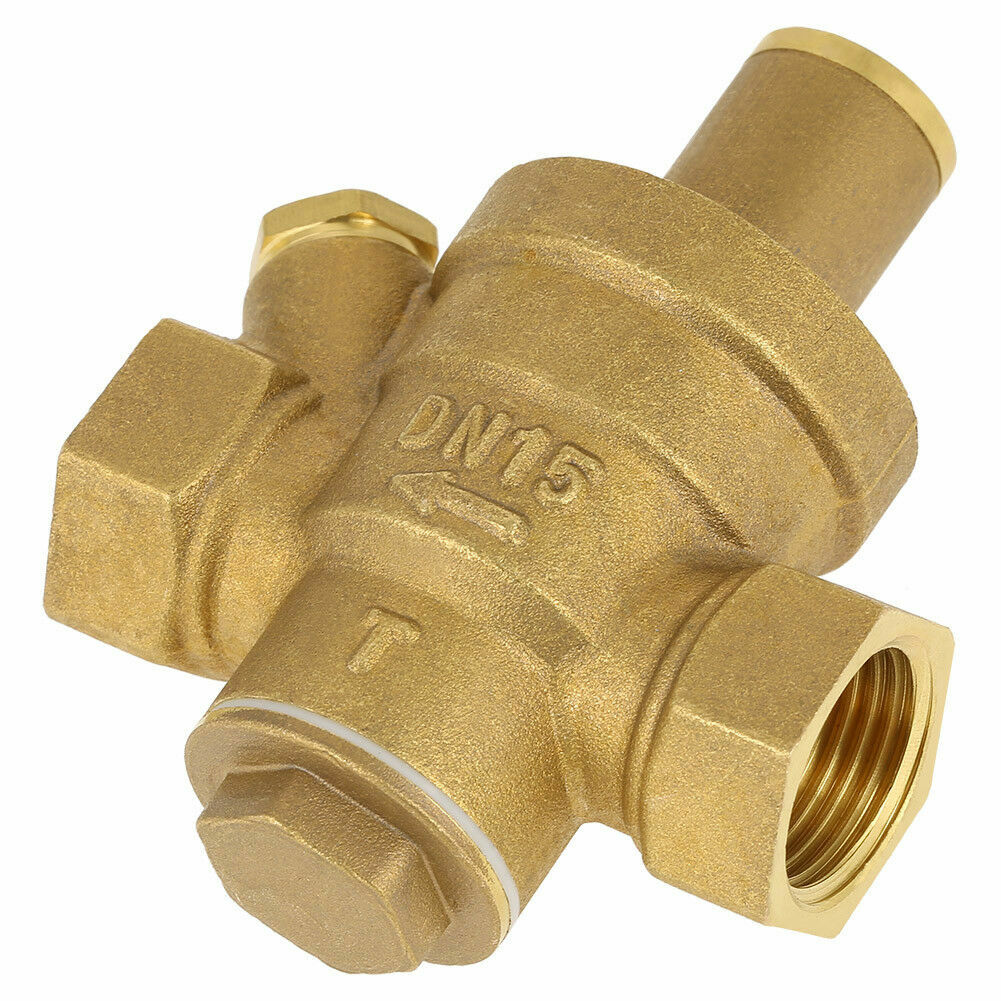 Water Pressure Regulator DN15(1/2″) 15mm Adjustable Brass Reducing Valve-