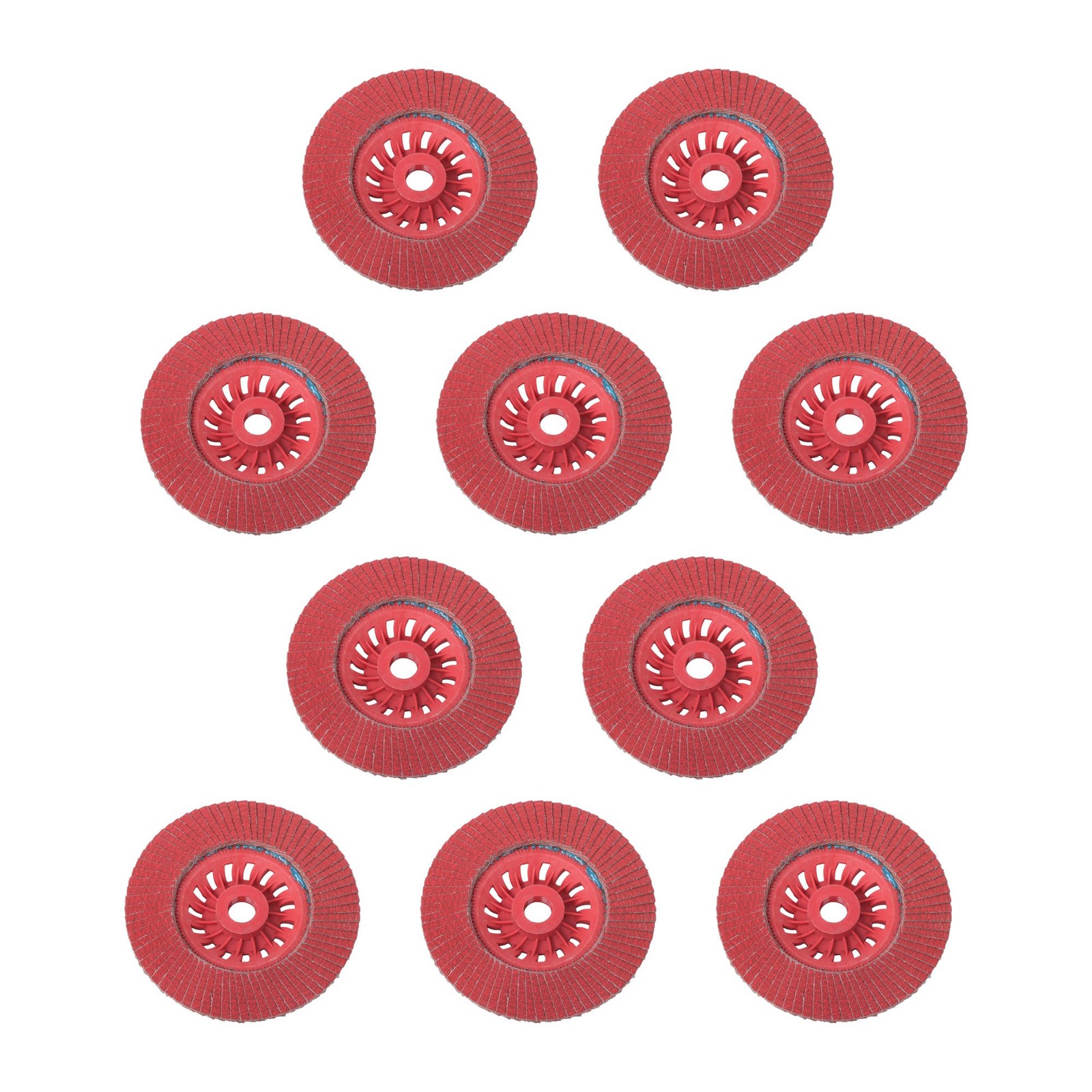 10 Pack 40/60/80/120 Grits Ceramic Hundred Impeller 4-1/2″ Flap Sanding Disc