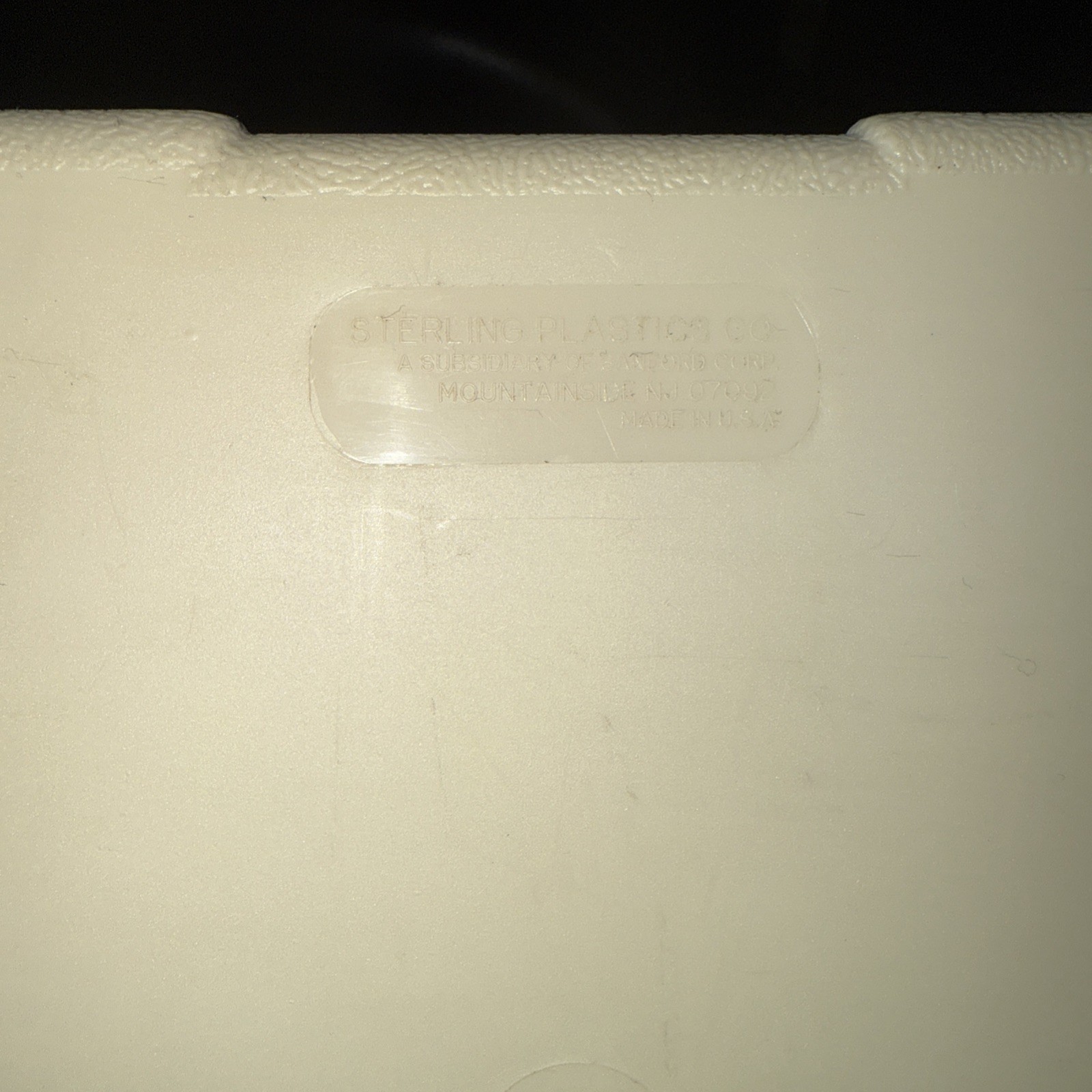 Vintage Sterling Plastics Co. Beige Storage Box 1970’s Made In USA