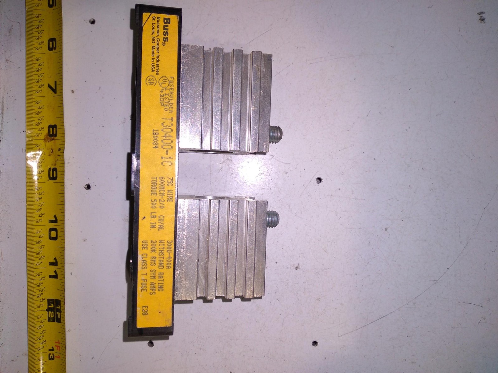 BUSS T30400-1C 75C WIRE 600MCM-2/0 300V400A 200K RMS SYM AMPS CLASS T FUSE