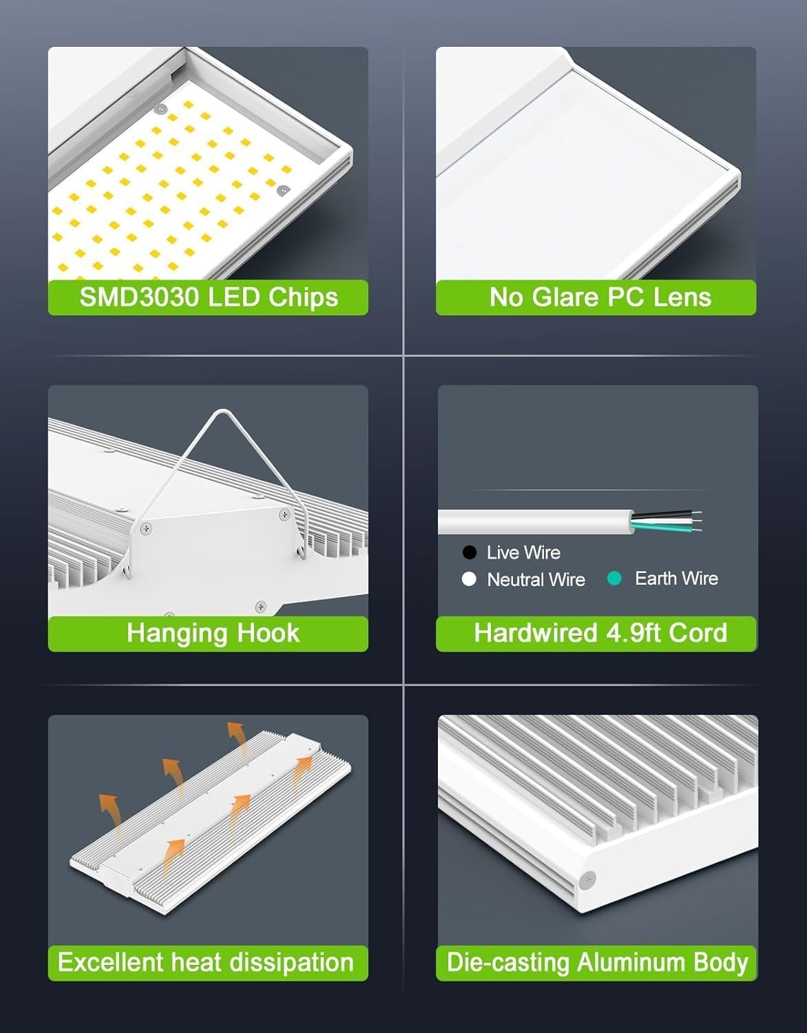 Commercial LED Bay Light 400W 60KLm KUKUPPO