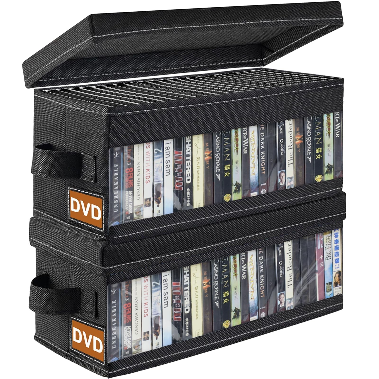 Storage Boxes with Clear Window – 2 Pack Case Holder Organize – 16.14″ x 6.14…