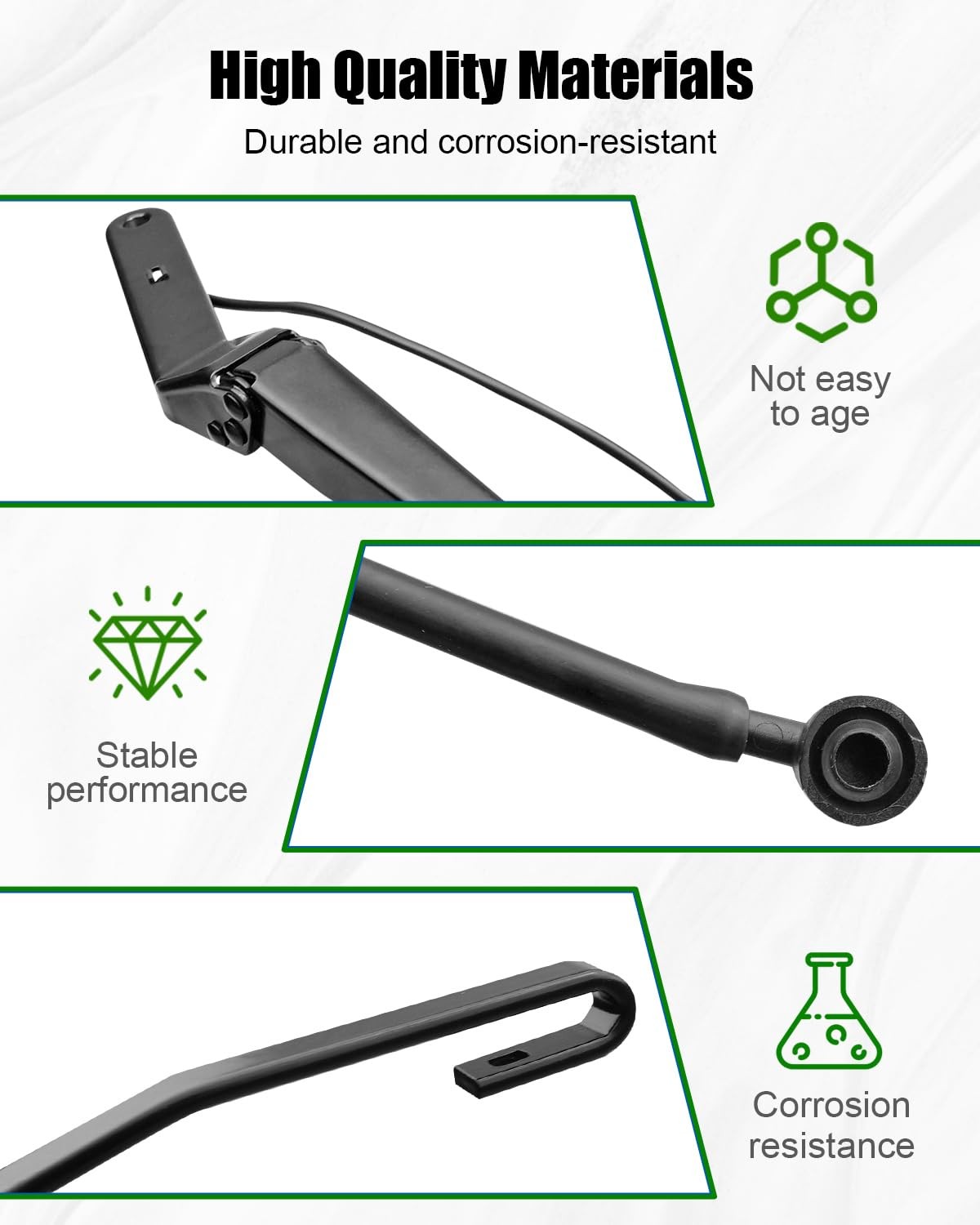 Volvo VNL 20 Front Windshield Wiper Arms 602-5420 2 Pcs Replacement Wiper Arm