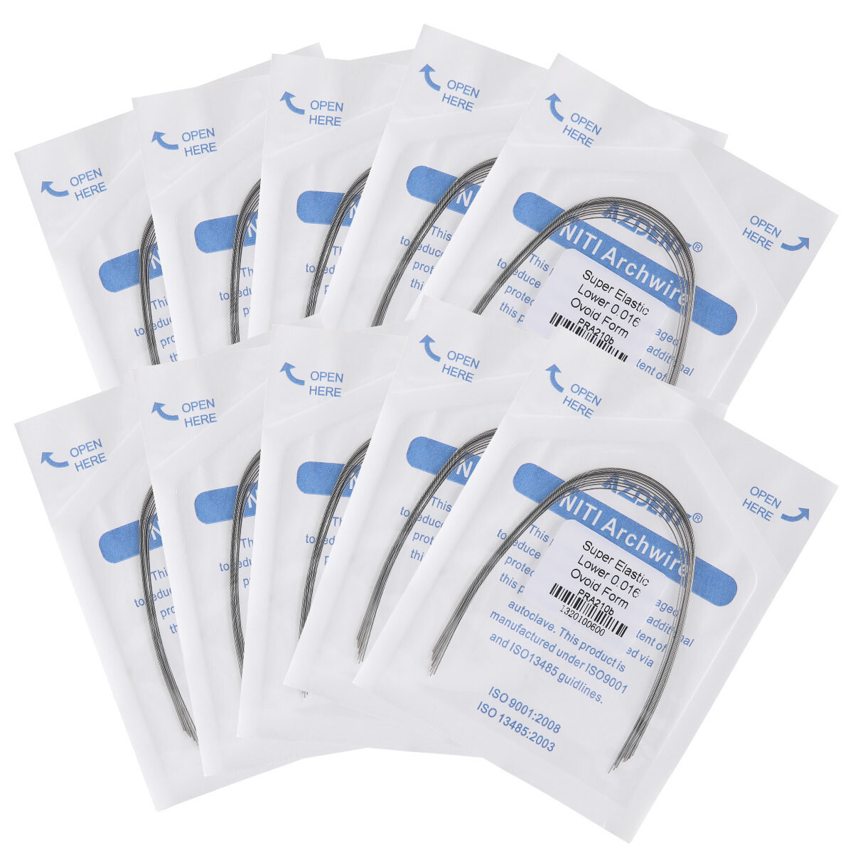 AZDENT Dental Ortho Supper Elastic Niti Round Arch Wire 012/0.14/0.16/ 0.18/0.20