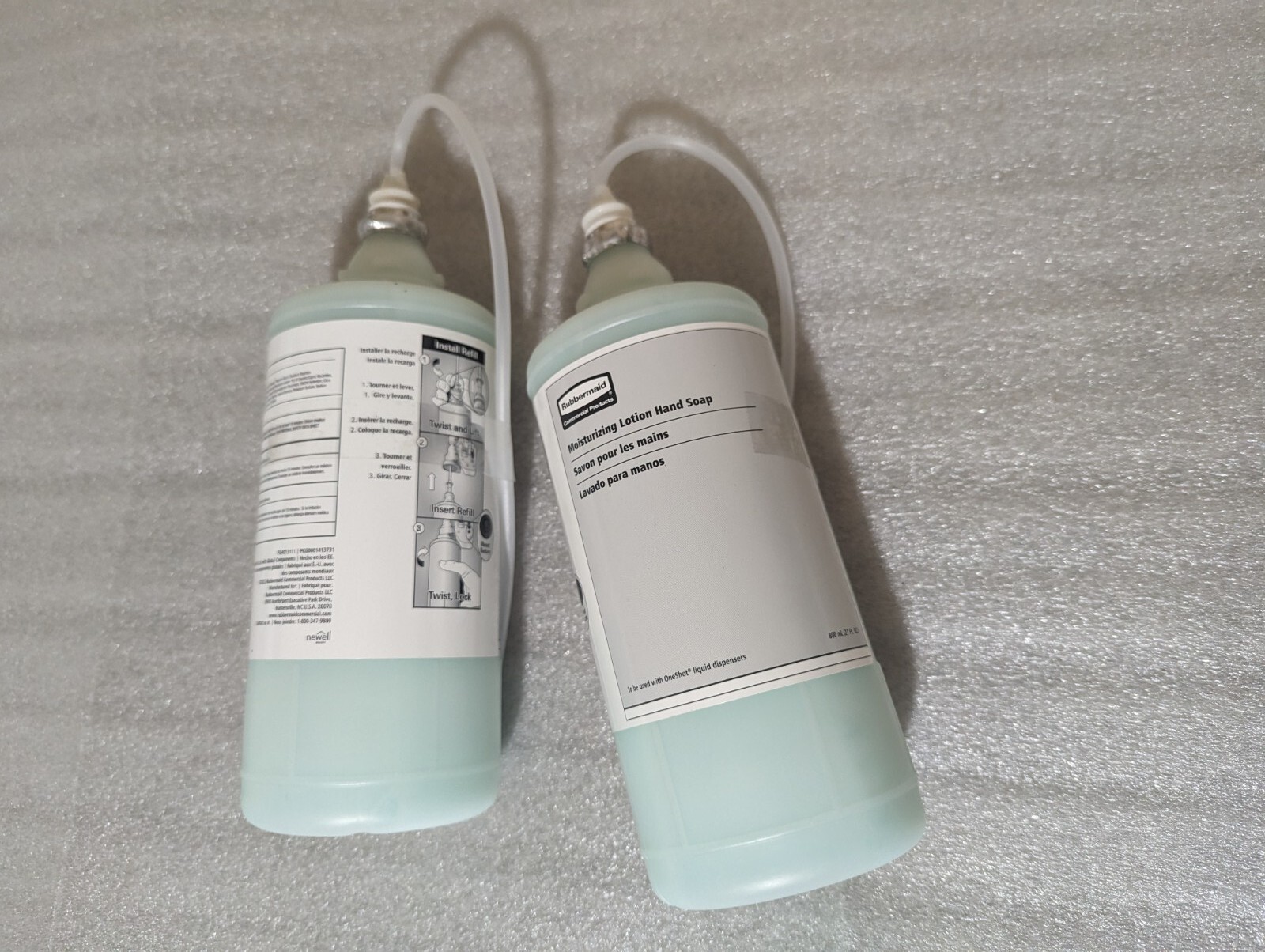 Rubbermaid 2 Pack 800ml New Refill Lotion Hand Soap OneShot Dispenser Green