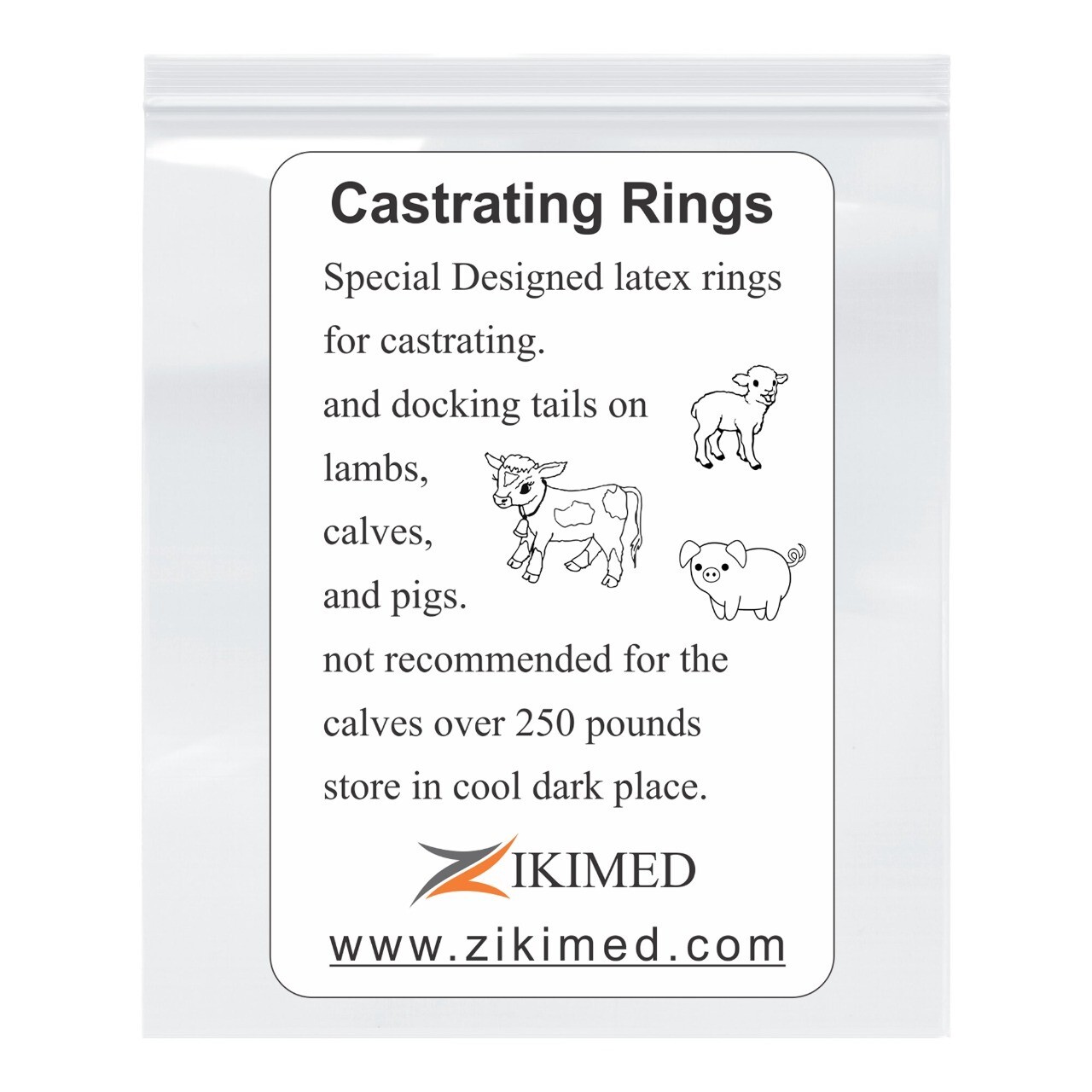 Elastic Bands for Elastrator Castration or Tail Docker 100 in Pack Only