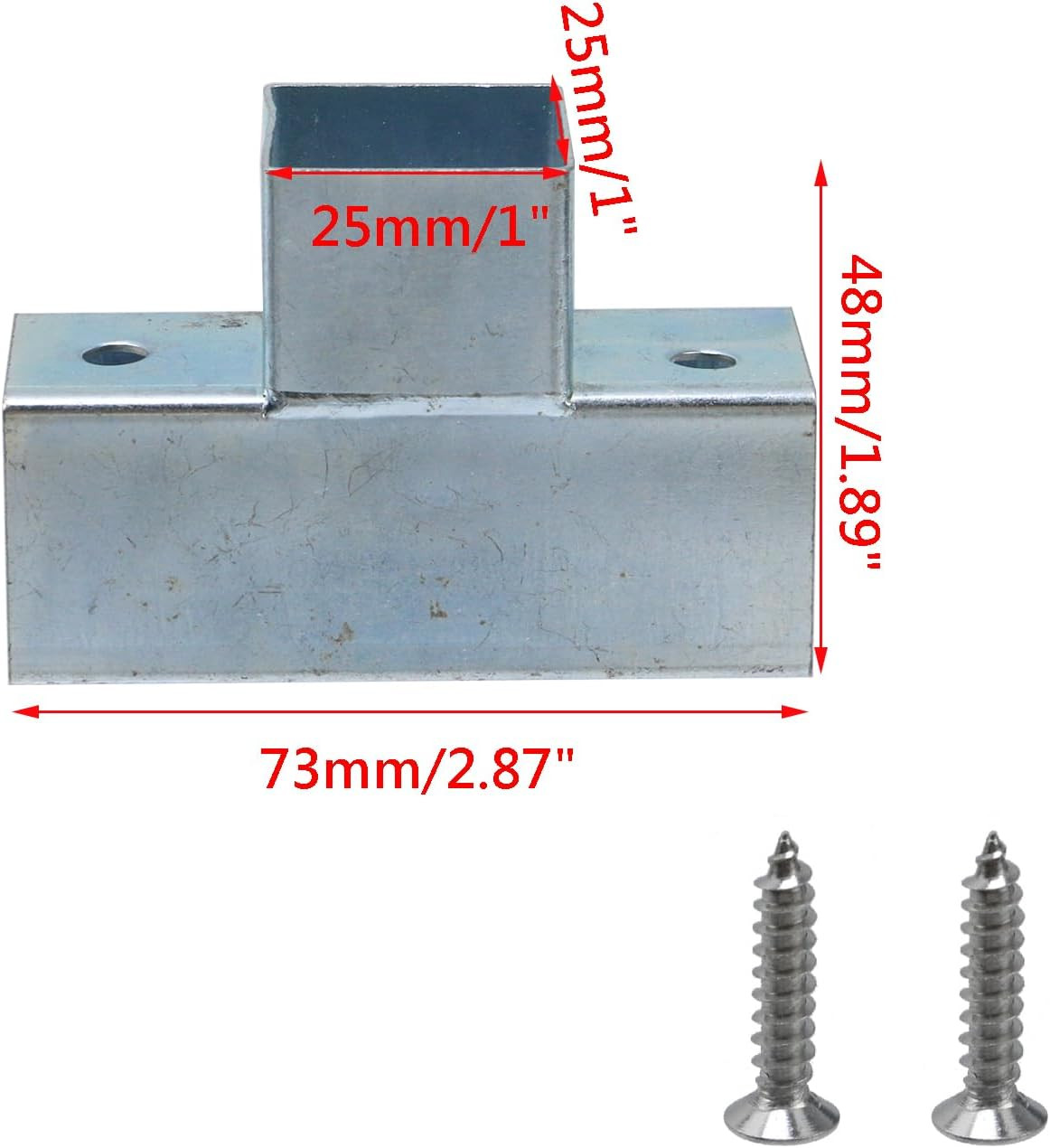 Wealrit 8 Pcs 3 Way Connector for 1 Inch Square Tube, Steel Square Tube Fittings