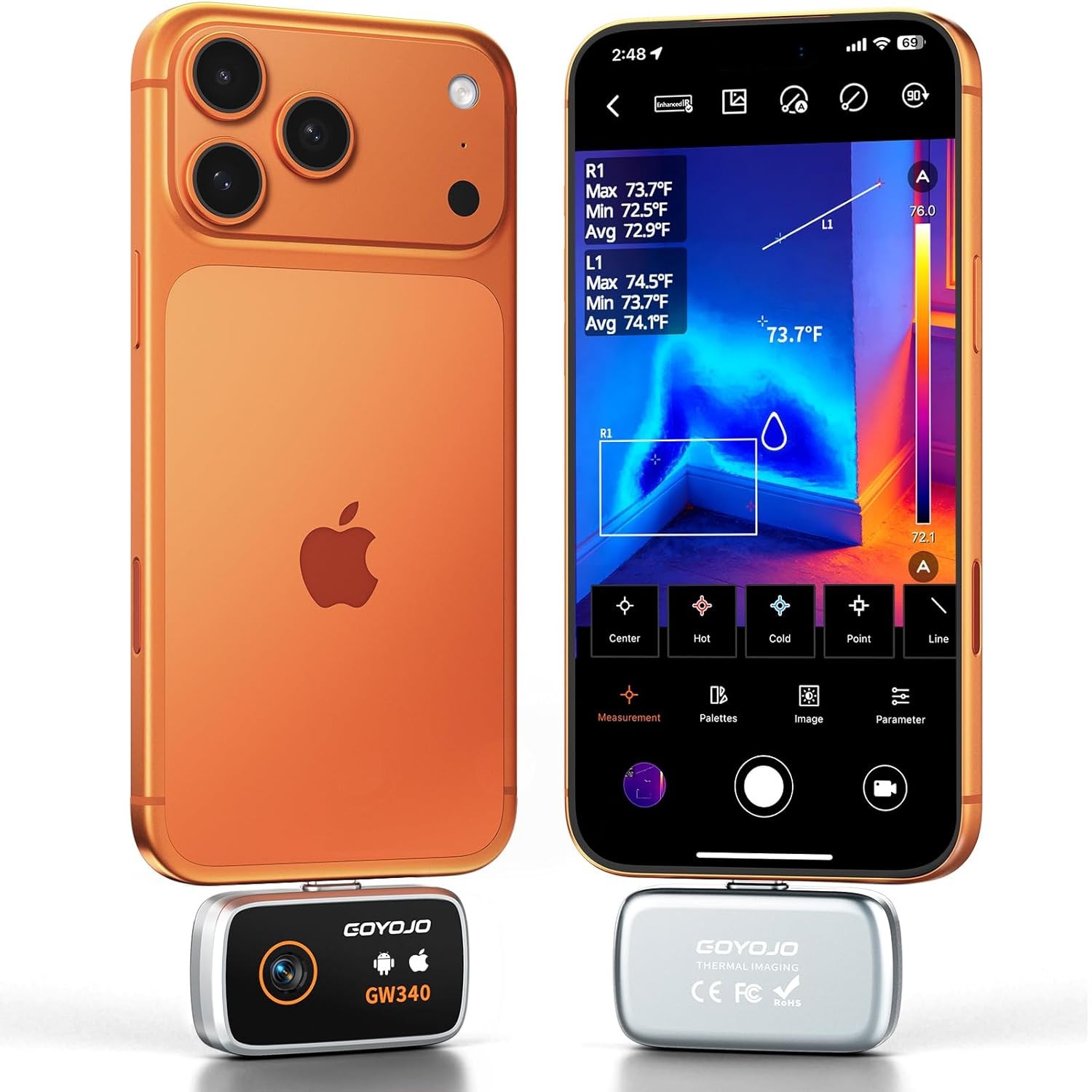 GOYOJO Thermal Image Camera IR Resolution 512×384 Infrared Camera for Android