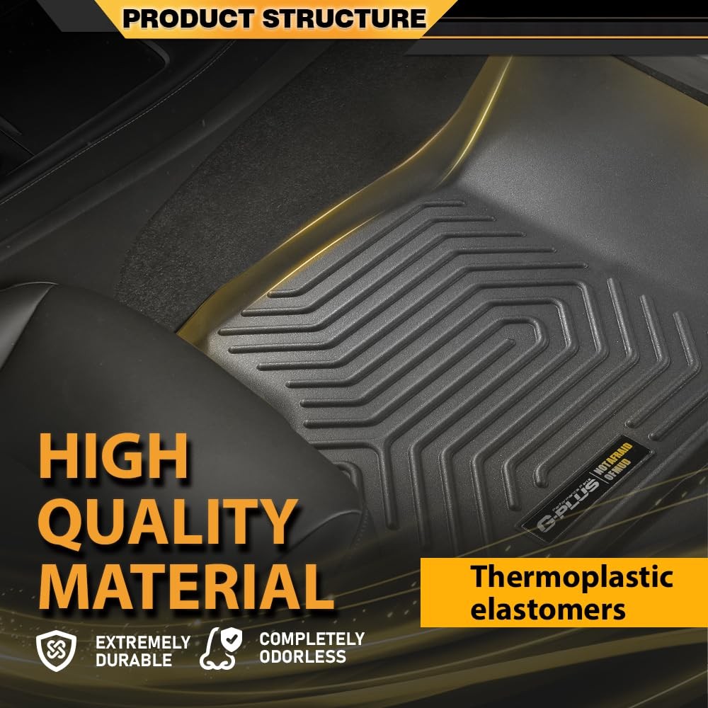 TPE All Weather Floor Mats Gray 2pc for Dodge Ram 1500 94-01 Ram 2500 3500 94-02