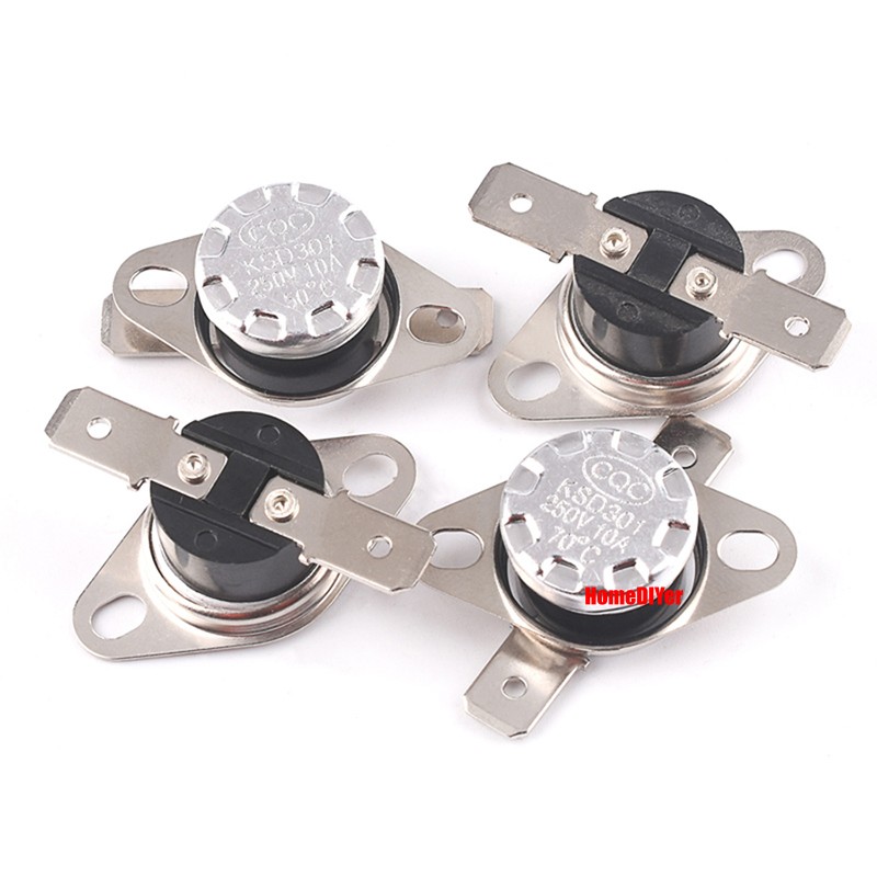 KSD301 Temperature Controlled Switch Range 40°C-150°C Normally Open NO 250V 10A